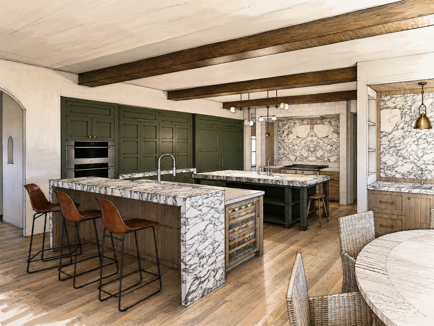 kitchen remodel sketch