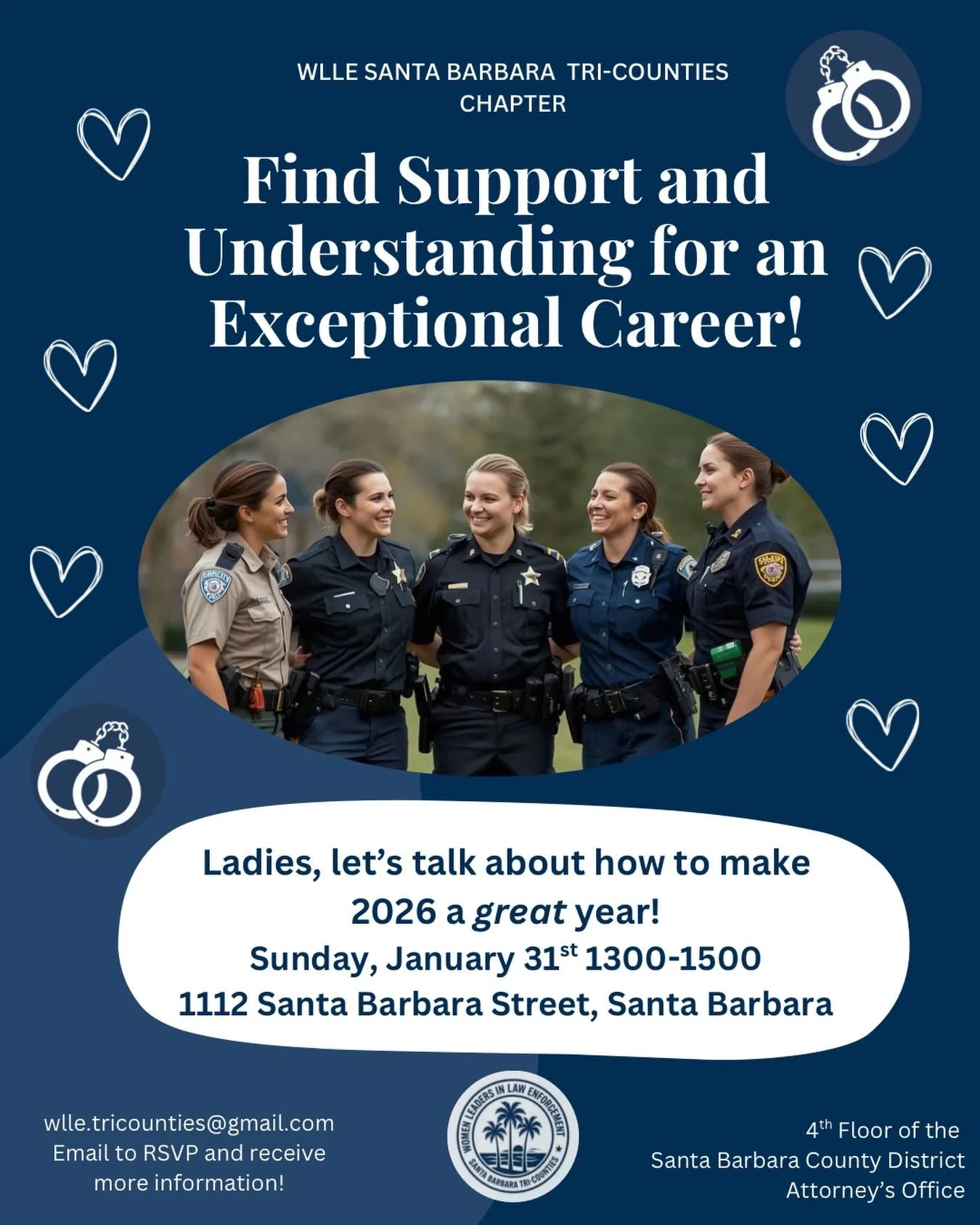 ✨ Ladies, let&rsquo;s get together! ✨

Please join us for an upcoming in person meeting to connect, network, and learn more about the WLLE SB Tri-County Chapter. We will be sharing our vision, what we are all about, and the exciting events we have pl