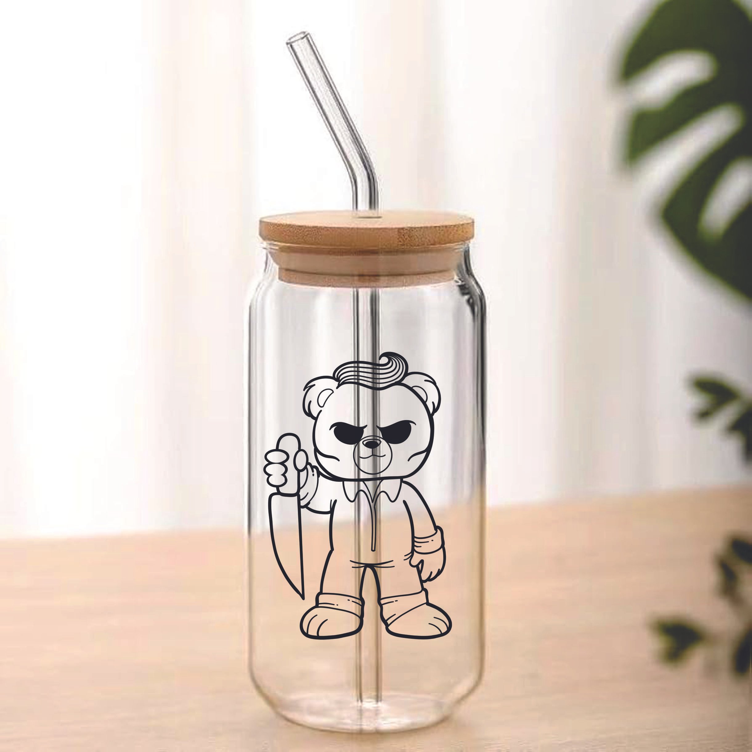 Michael myers Bear Glass