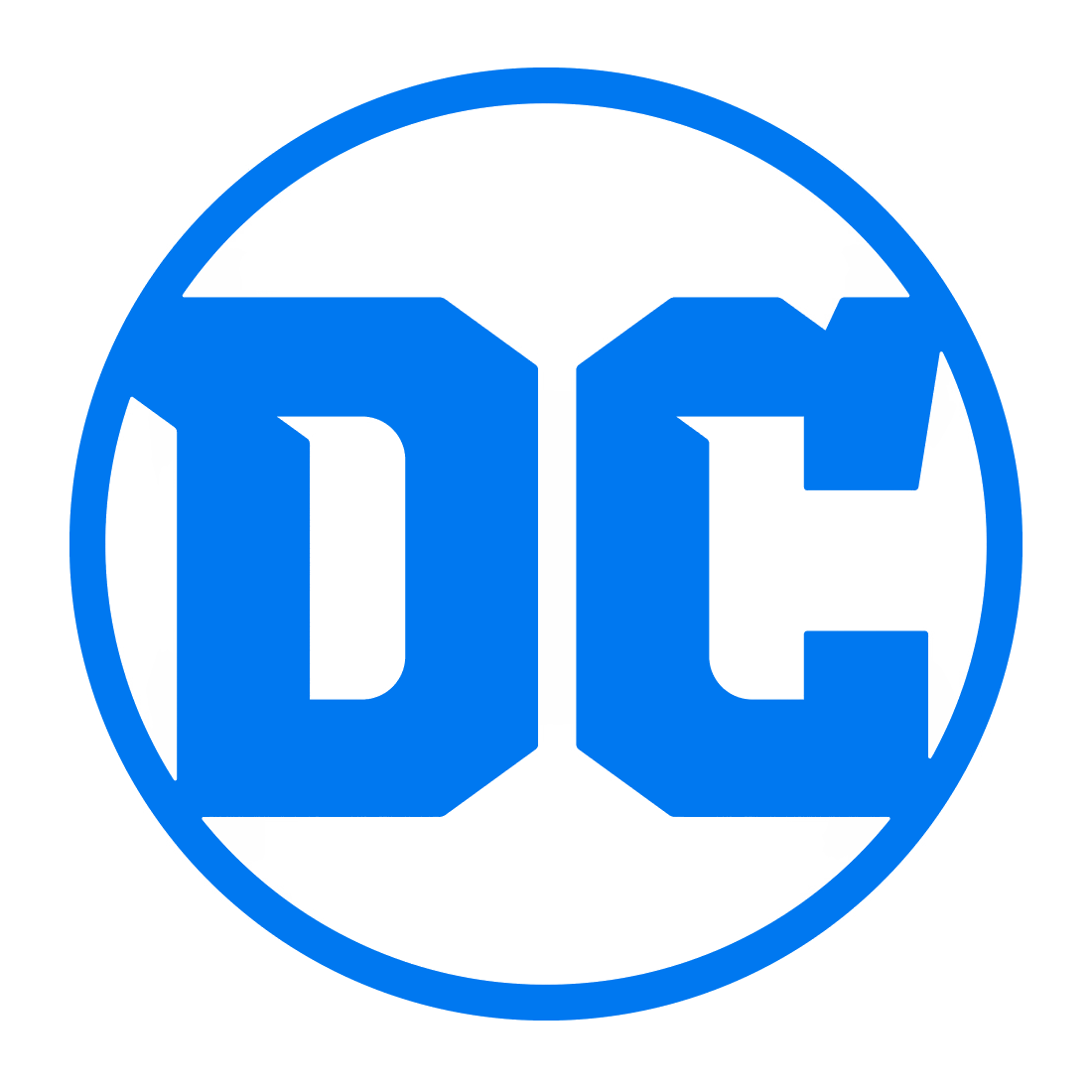 DC Shoes logo in blue with a circular design.