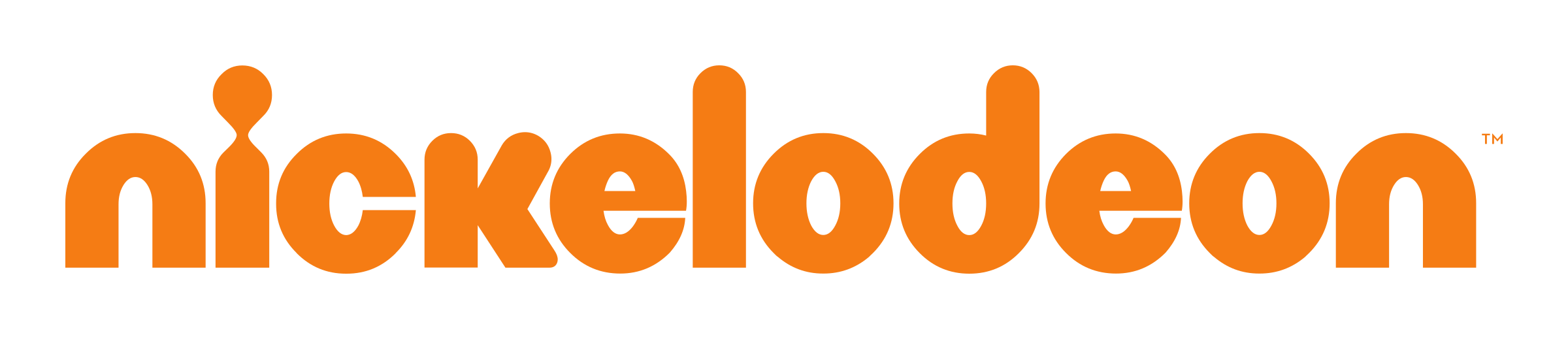 Nickelodeon logo in orange with black background