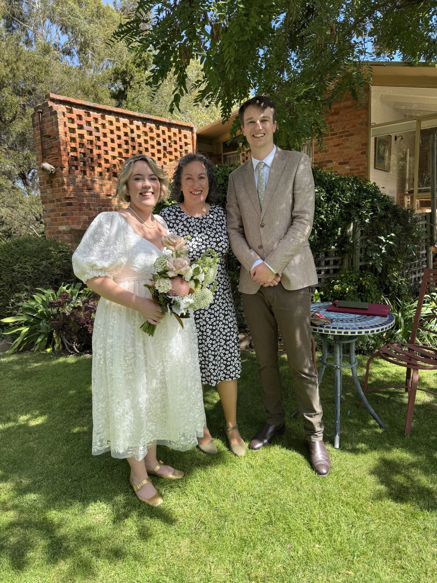 Garden wedding intimate and relaxed