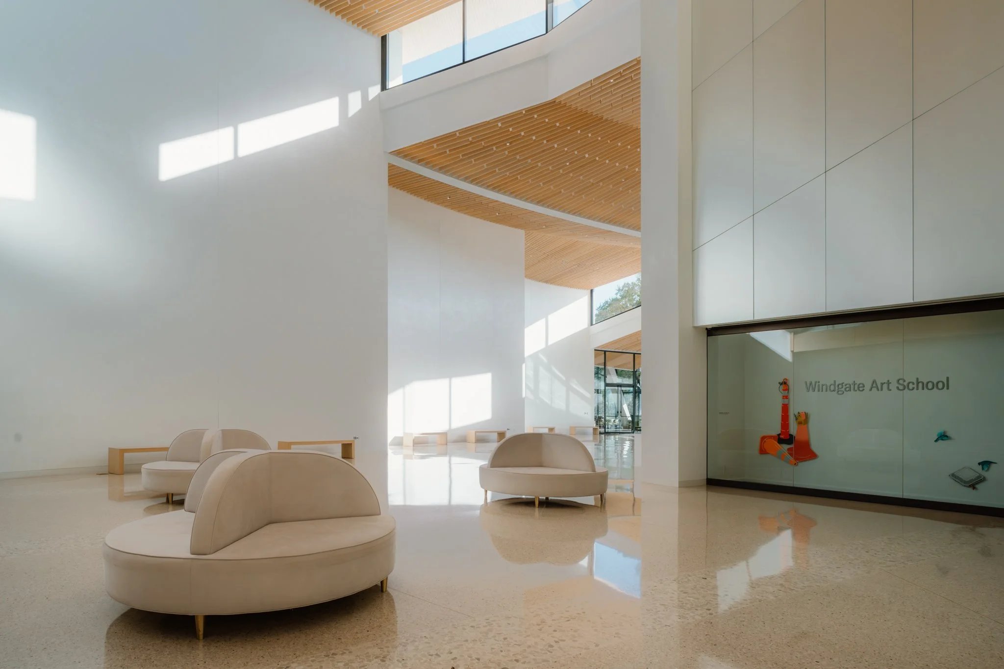 Interior photo of an art museum in Little Rock, Arkansas, captured by David Linn