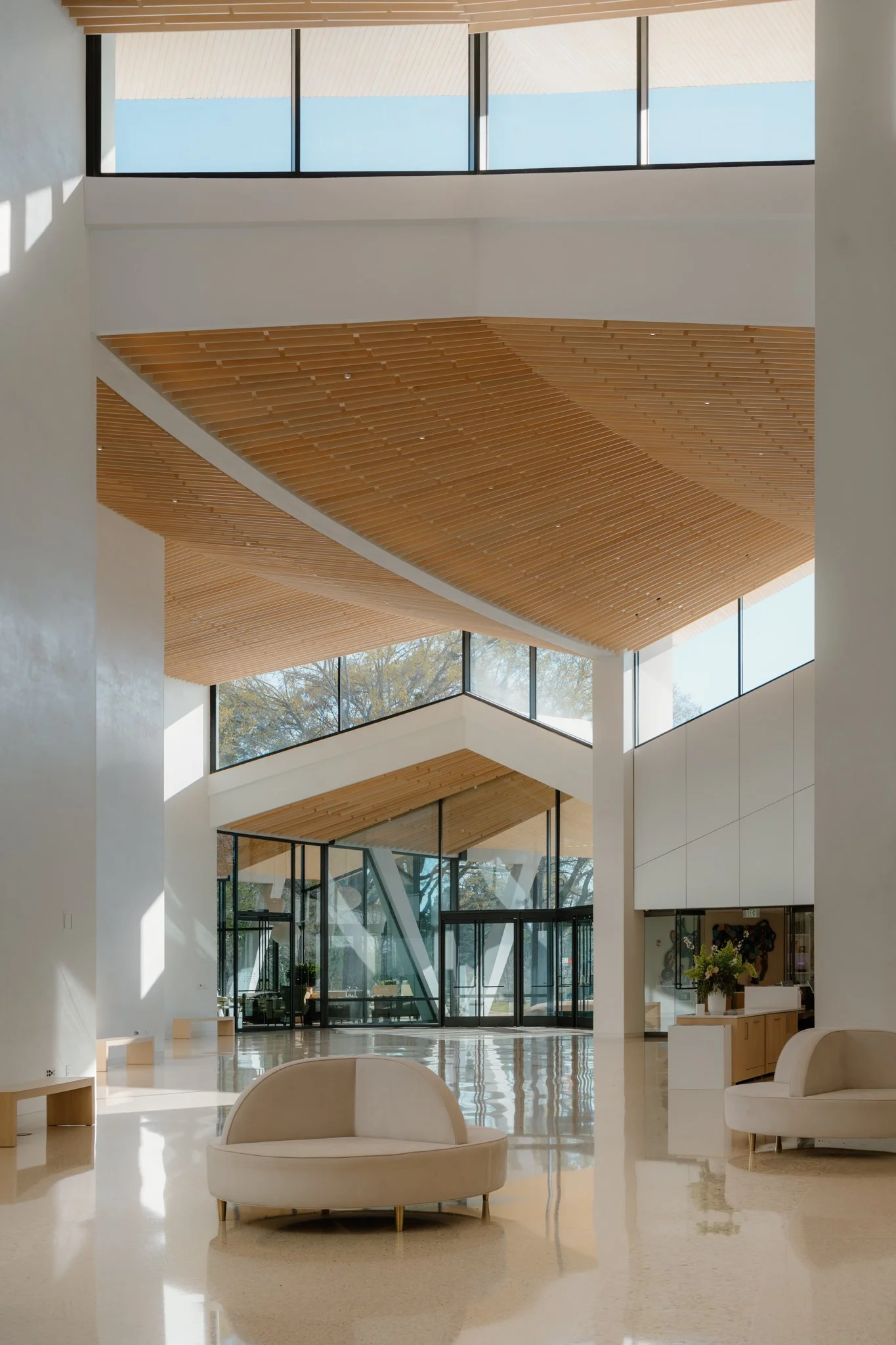 The atrium of the Arkansas Museum of Fine Arts in Little Rock captured by David Linn