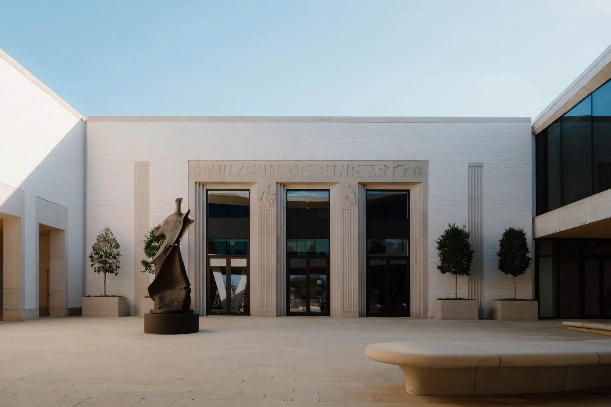 The entrance of the Arkansas Museum of Fine Arts in Little Rock captured by David Linn