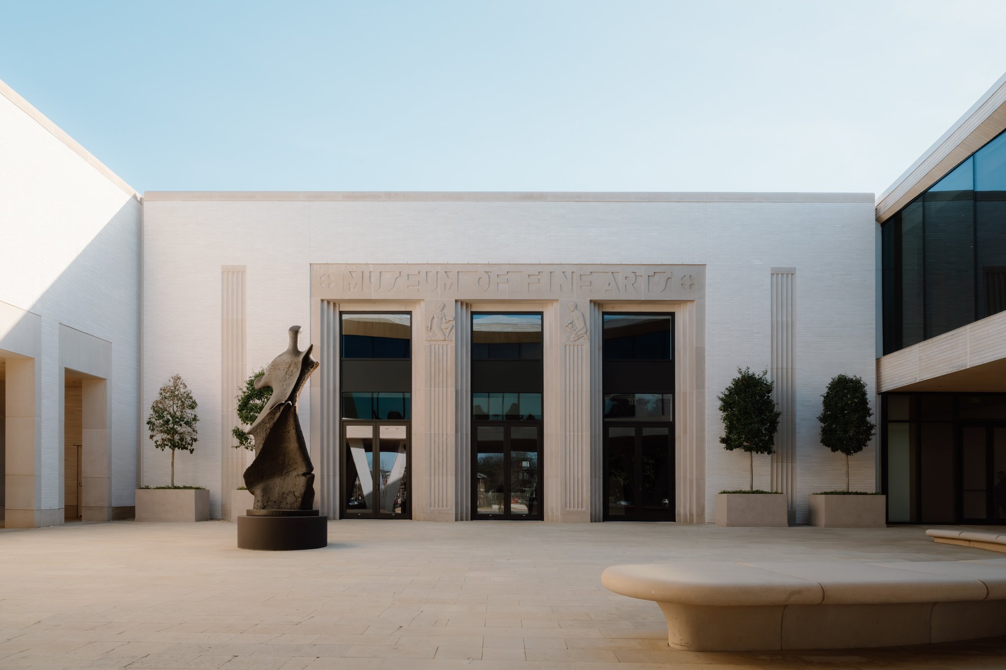 The entrance of the Arkansas Museum of Fine Arts in Little Rock captured by David Linn
