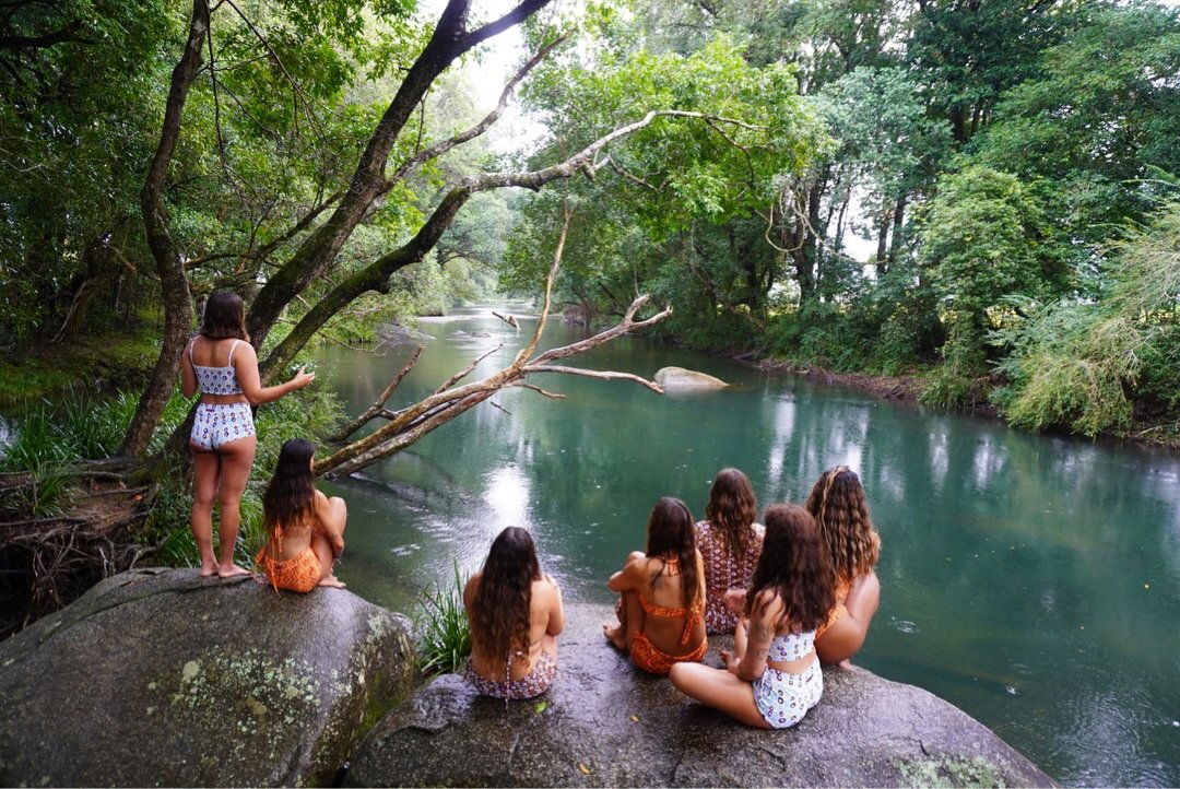 Breathwork and meditation before a chilly creek cold plunge