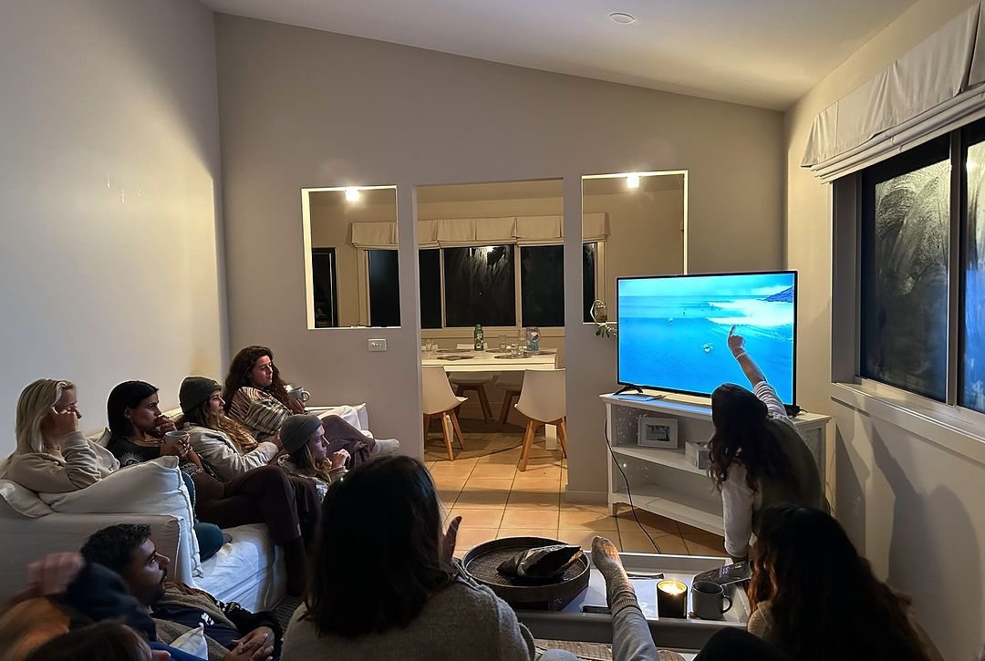 Surf-video analysis from the drone helped the girls improve their technique from one day to the next!