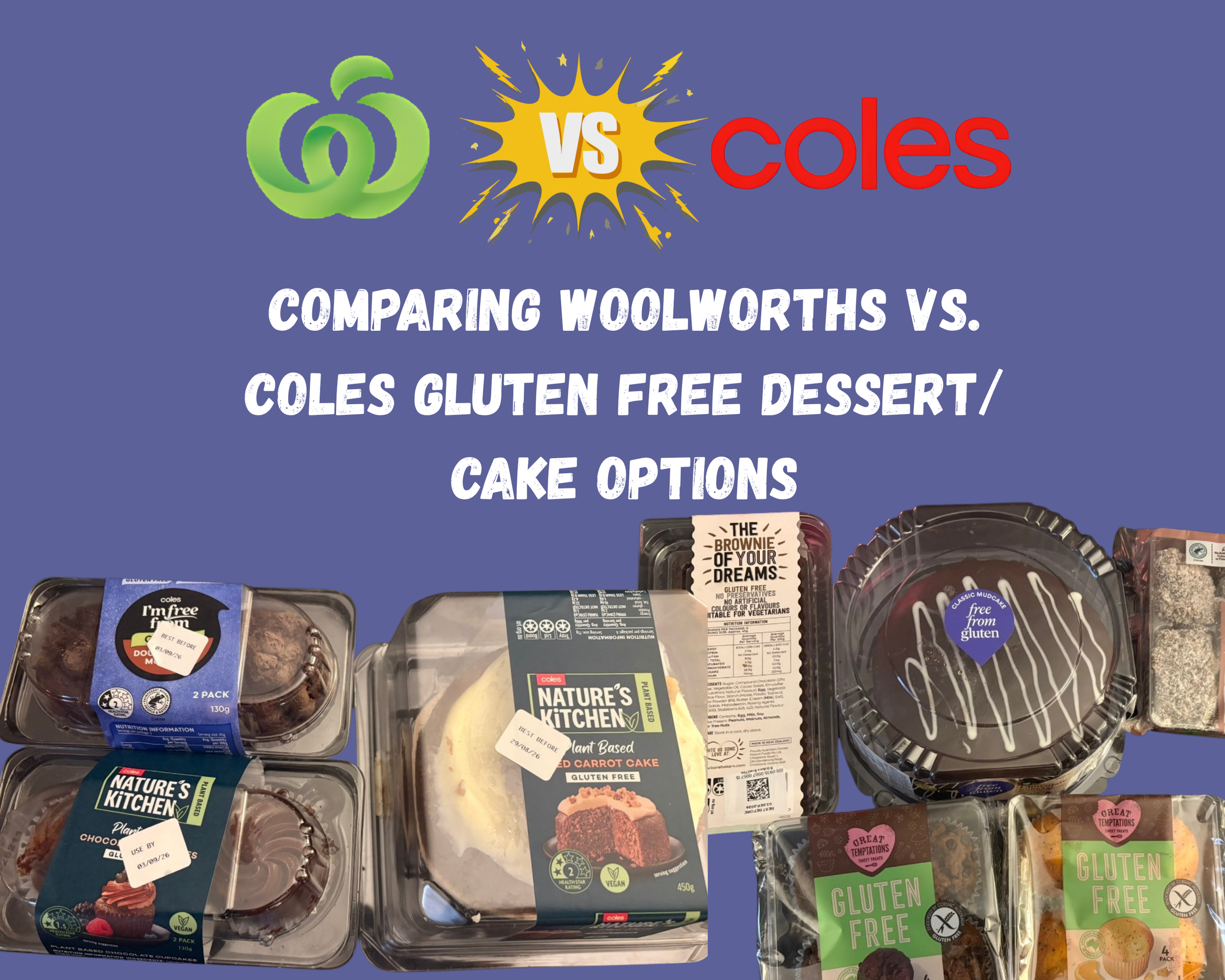 Comparing Woolworths vs. Coles for Gluten Free Treat and Cake Options