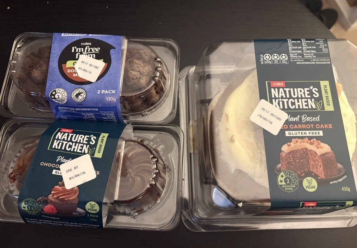 Coles Gluten Free Dessert Cake Selections