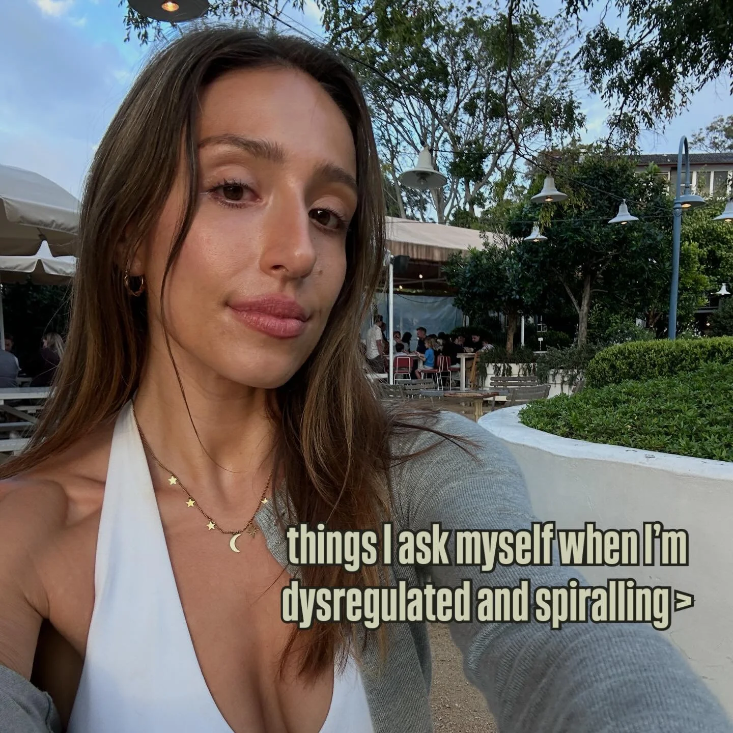 Questions I ask when I&rsquo;m spiralling and stuck ⬇️ 

What sensations can I feel?
Is it tightness in the chest, locked jaw, braced tips, trapped breath?
This helps bring your pre-frontal cortex back online which names sensations without getting tr