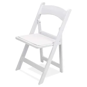 White wooden folding chair
