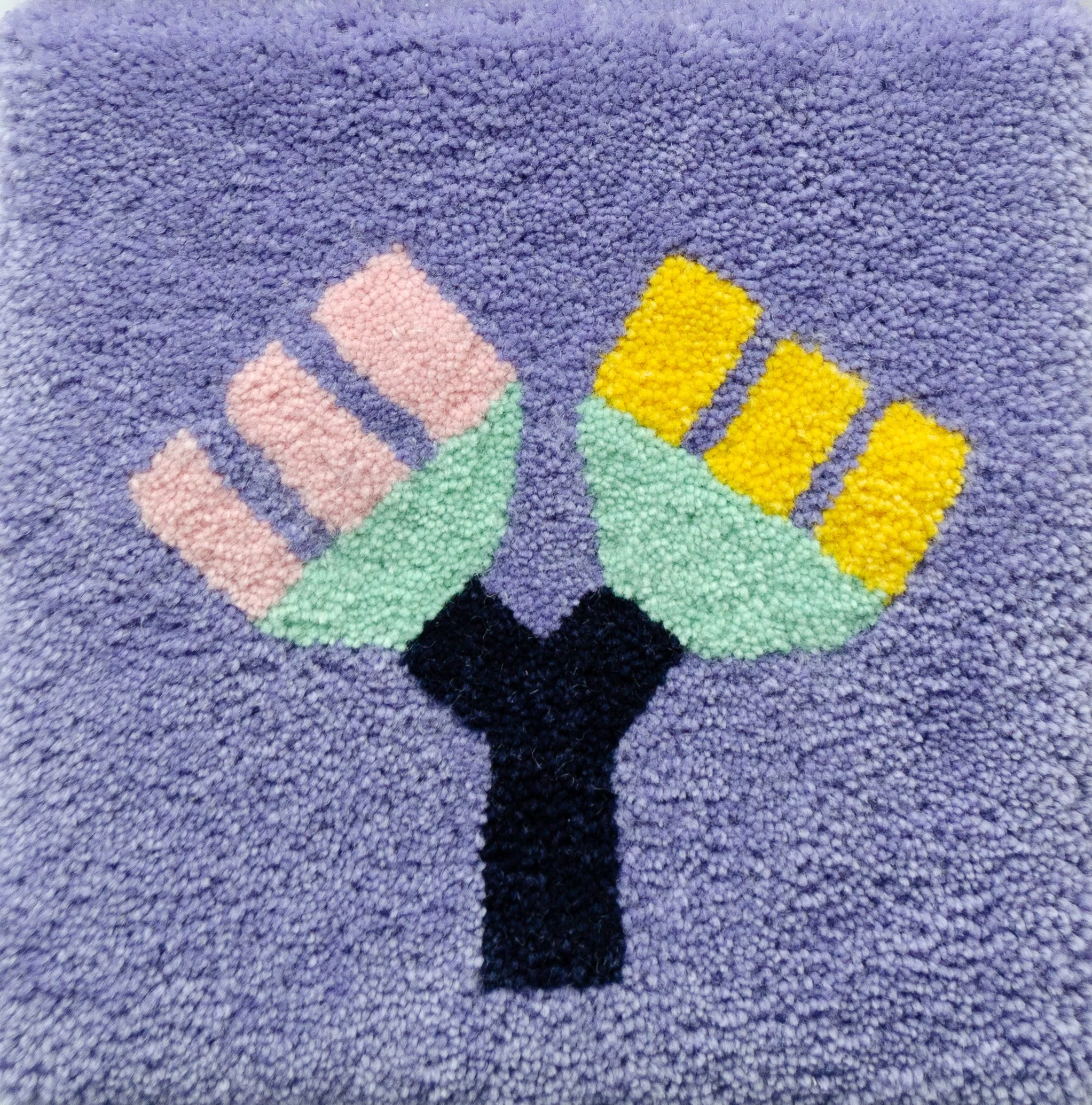 Niuean-inspired wool artwork by New Zealand artist Natalie Holland, exploring cultural storytelling through textile.