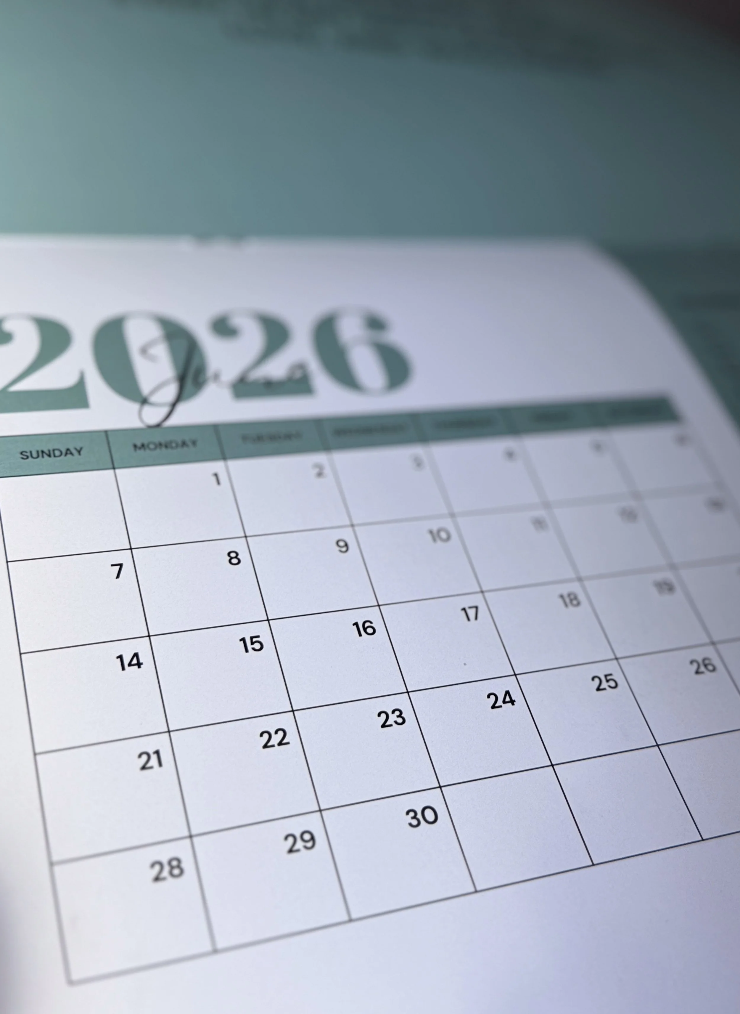 Family Declarations Calendar 2026