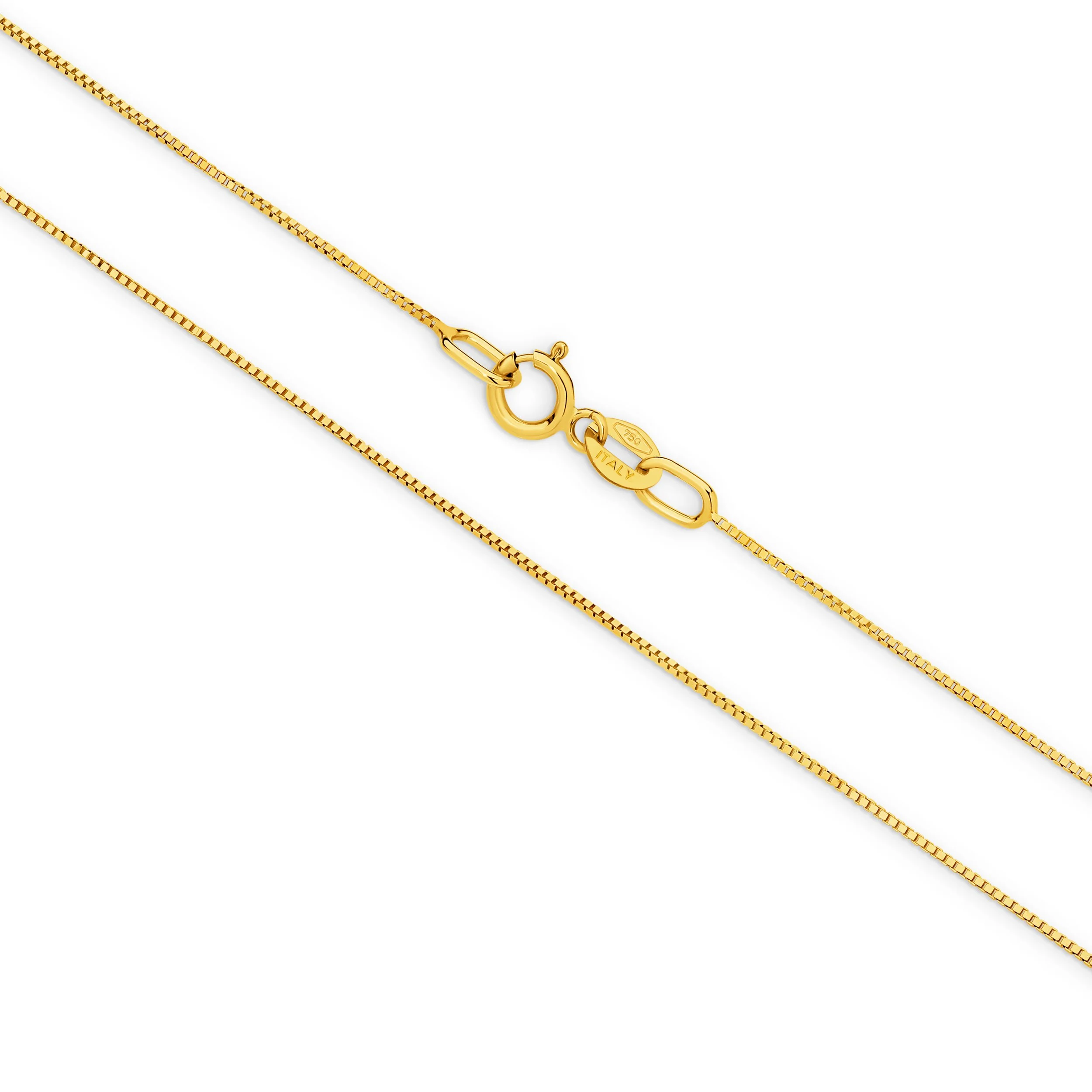 Box chain 0.52mm 40cm 18ct Yellow Gold 1g