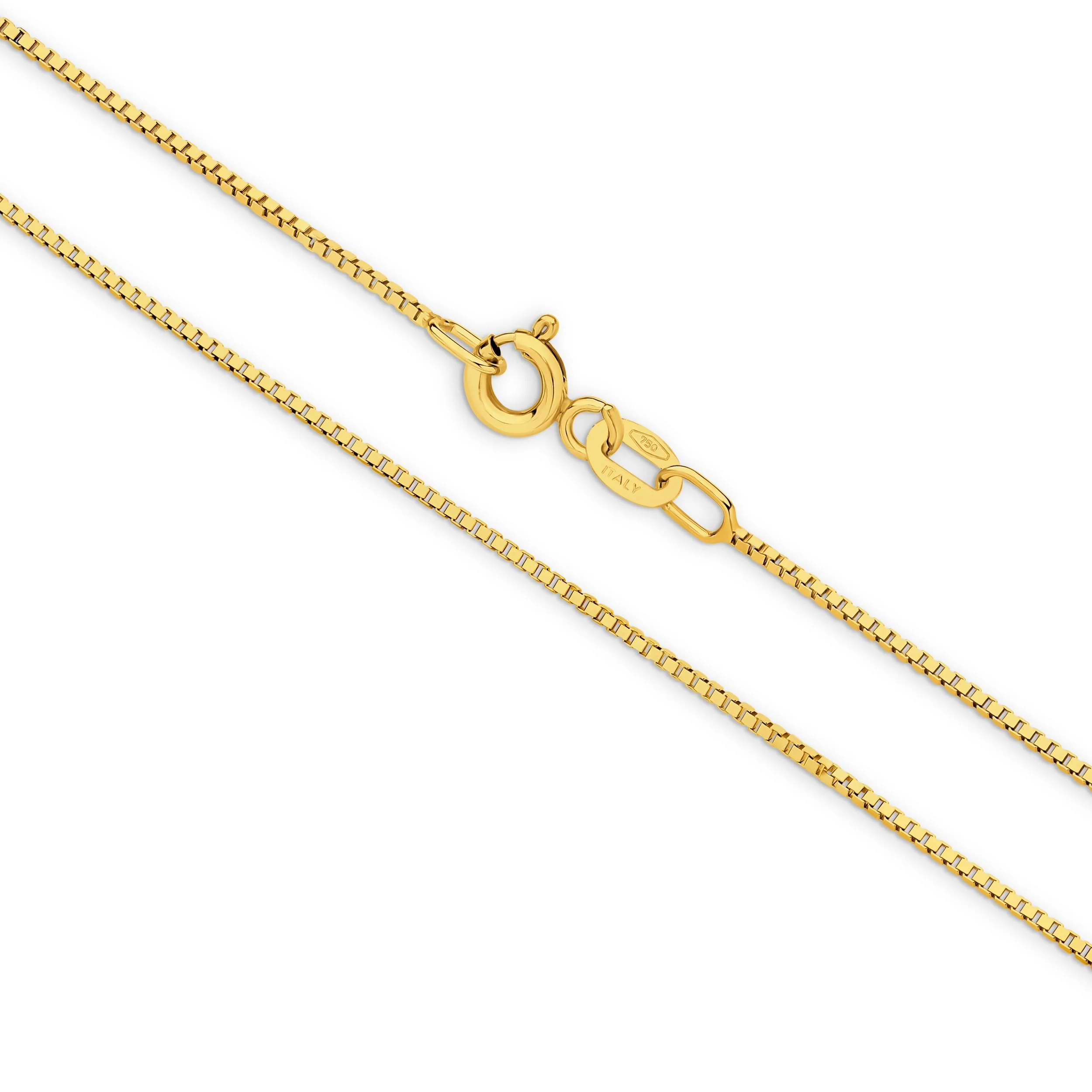 Box chain 0.80mm 60cm 18ct Yellow Gold 3.6g