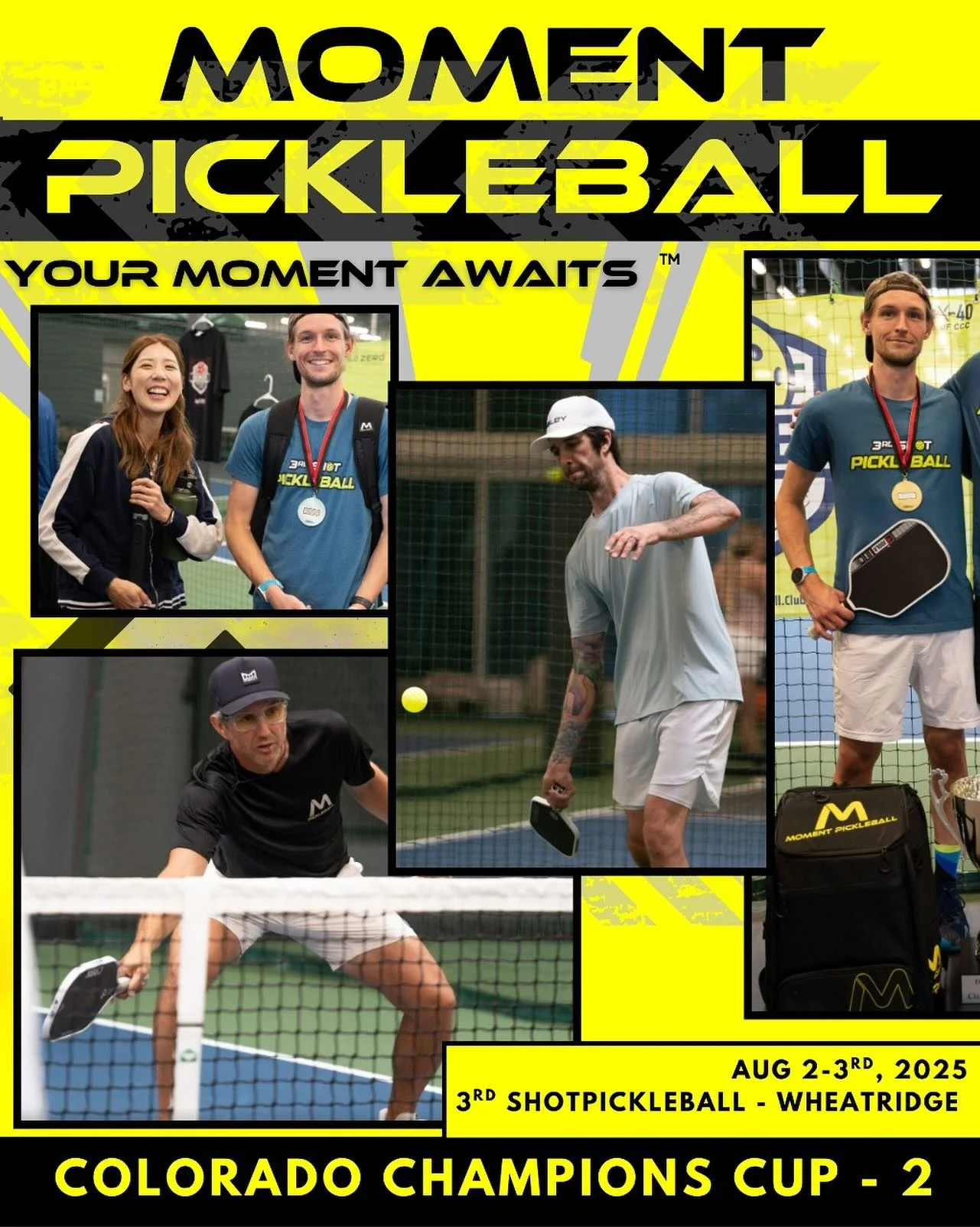 🏔From Boulder - Colorado&rsquo;s own Moment Pickleball is proud to be a returning sponsor, this time for the Colorado Champions Cup 2!

With roots in performance, innovation, and Flow State Personal Coaching, Moment is trusted by pros, rising compet