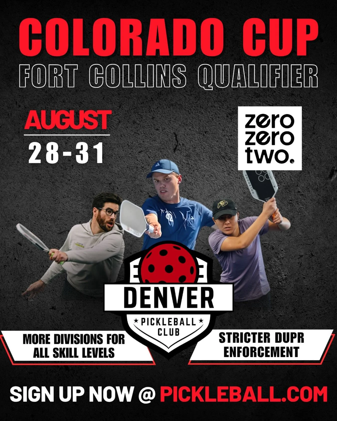 We are excited to announce our second stop on the Colorado Cup Tour: The Fort Collins Qualifier is officially live for registrations! Register Here: https://pickleballtournaments.com/tournaments/colorado-cup-fort-collins-qualifier-by-dpc

What to Exp