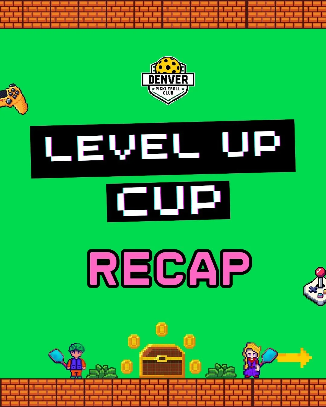 The Level Up Cup is officially in the books. 🎮⚡ Huge shoutout to every division winner who took home the W, and to every player who came out and competed and sponsor who supported. You made Denver&rsquo;s first retro-arcade pickleball tournament one