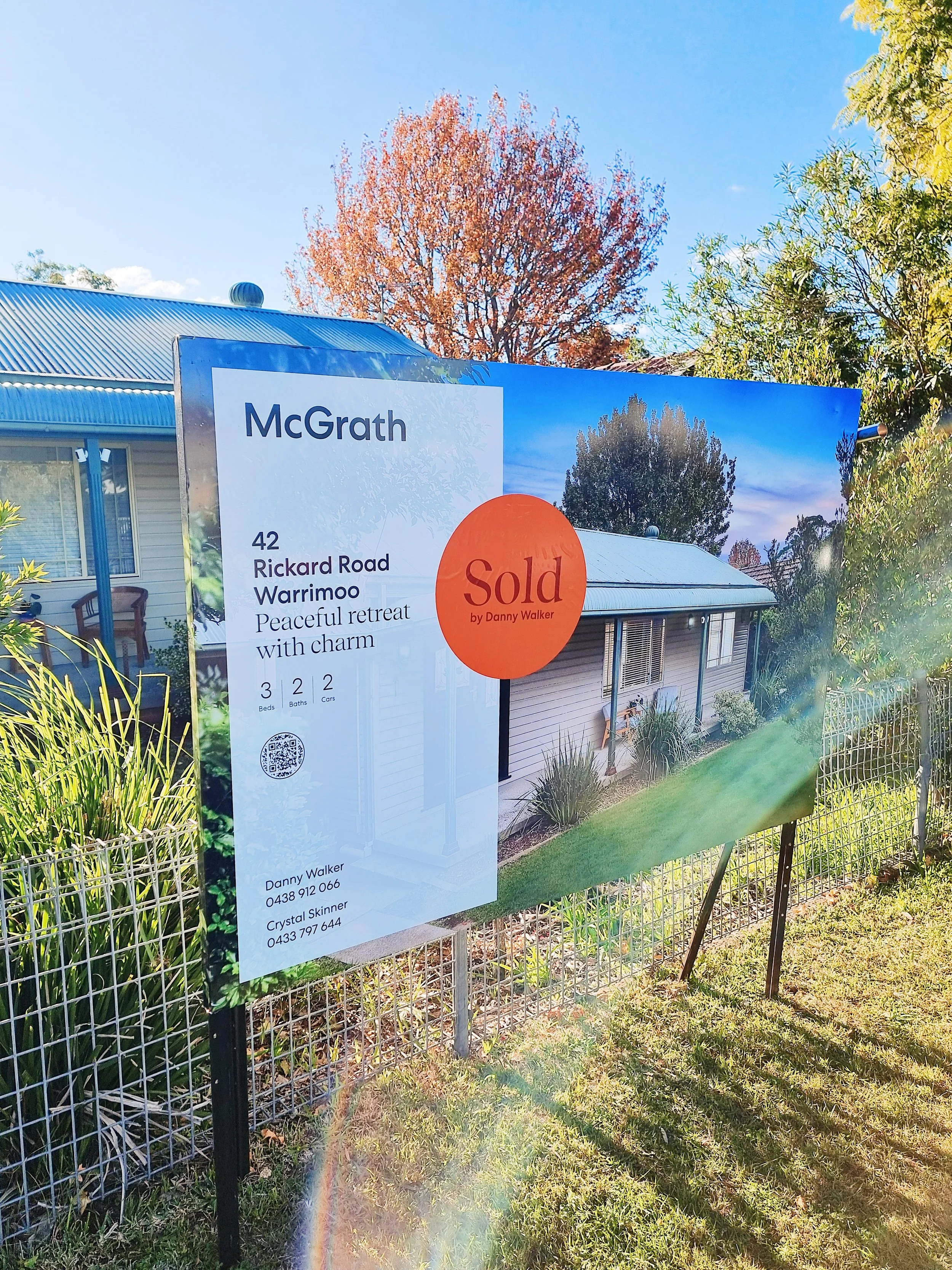 Sold sign outside a Warrimoo property, showcasing another successful Blue Mountains sale achieved by Danny Walker Real Estate.