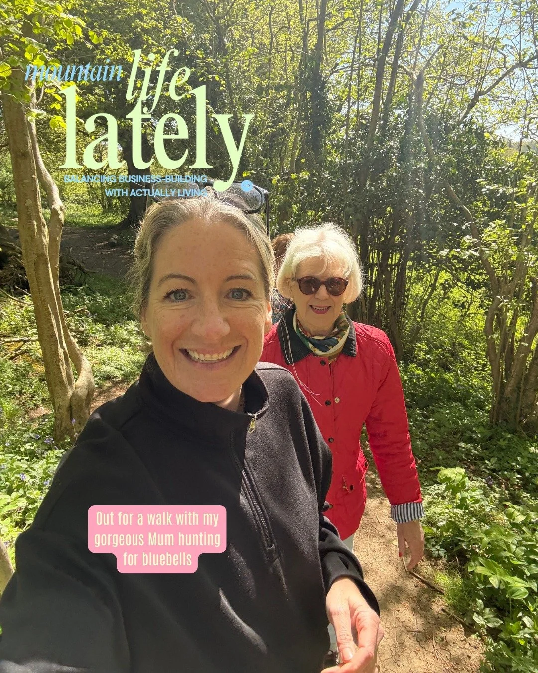 Mountain life lately hasn't just been in the mountains.

Quick visit back to the UK. Bluebell hunting with my mum, great food in London with friends whom I always leave feeling like I need to go and build something, catching up with clients who are a