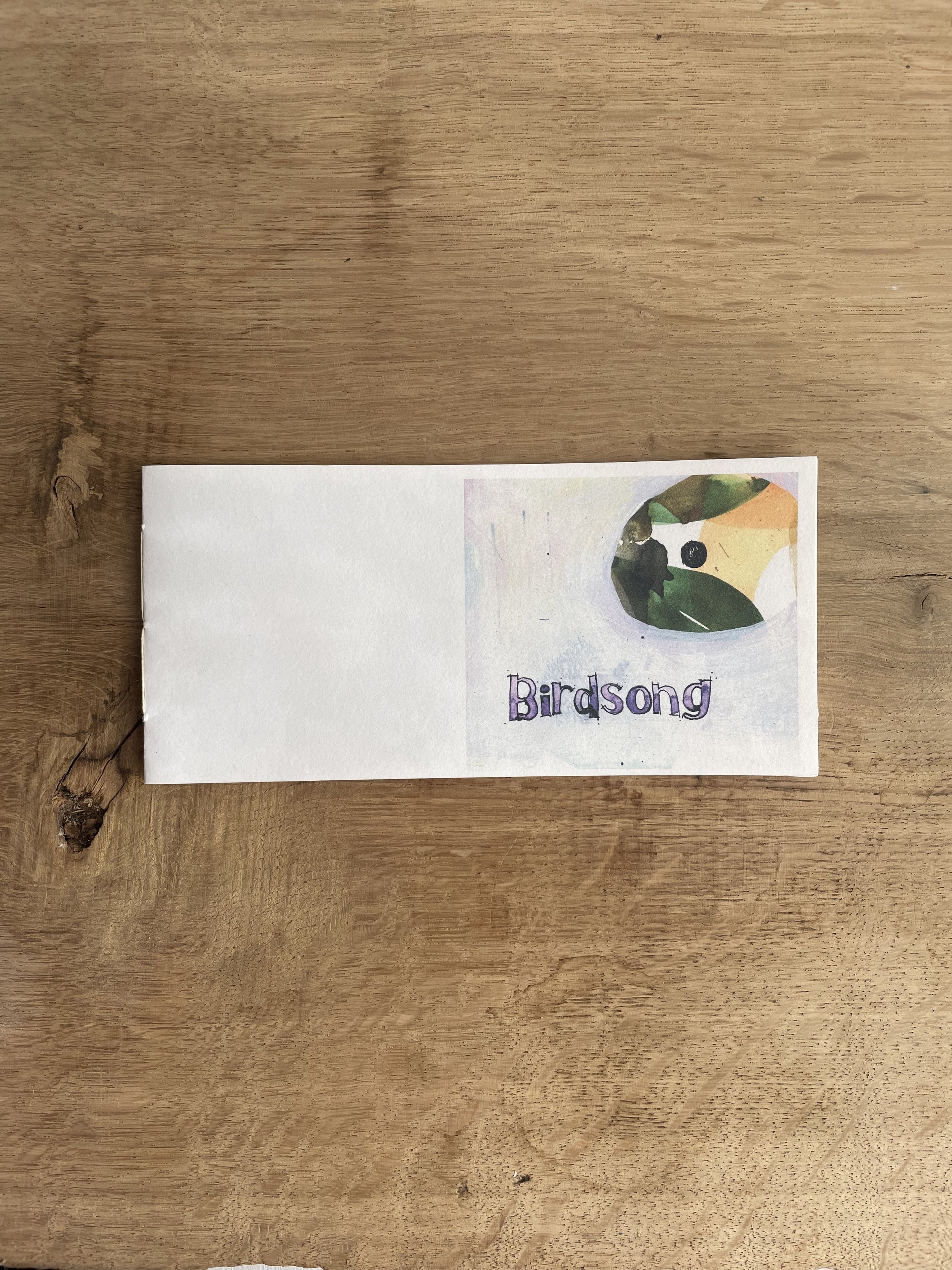 Birdsong Poetry pamphlet