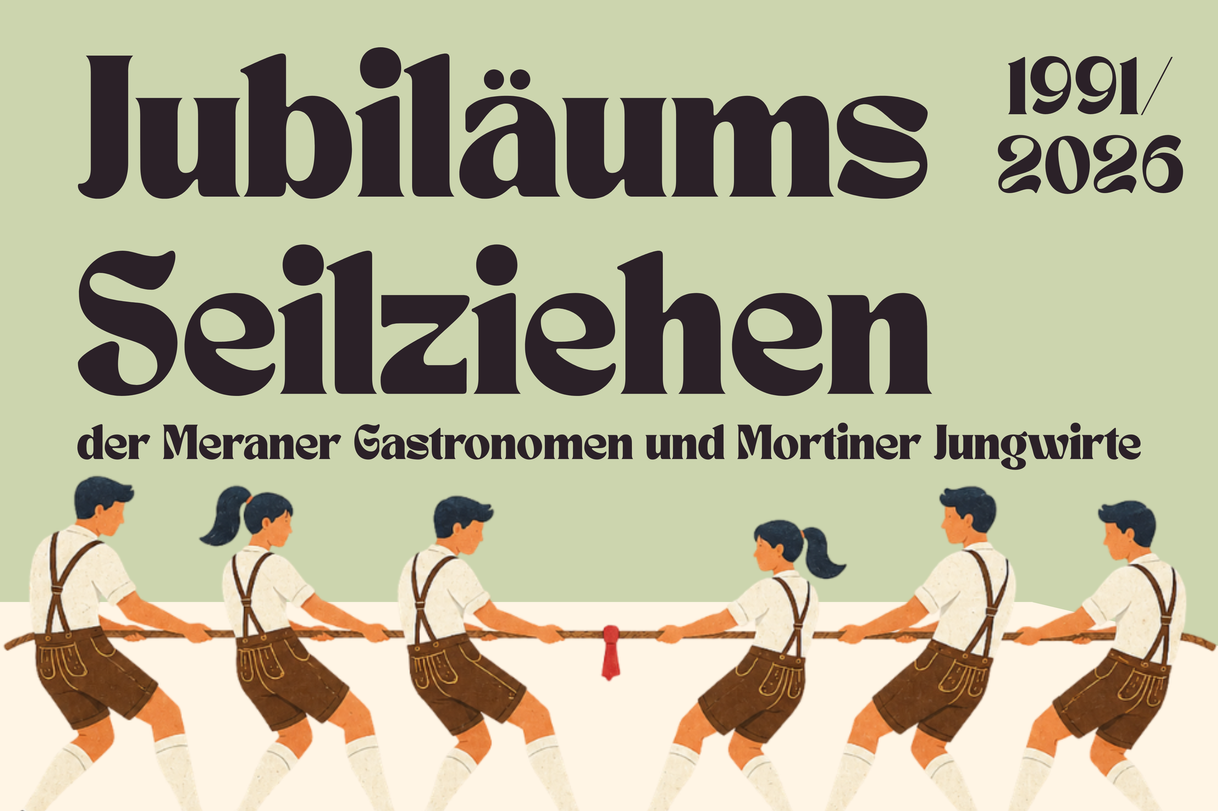 35 Jahre - Jubiläums Seilziehen Mortiner Jungwirte und Meraner Gastronome