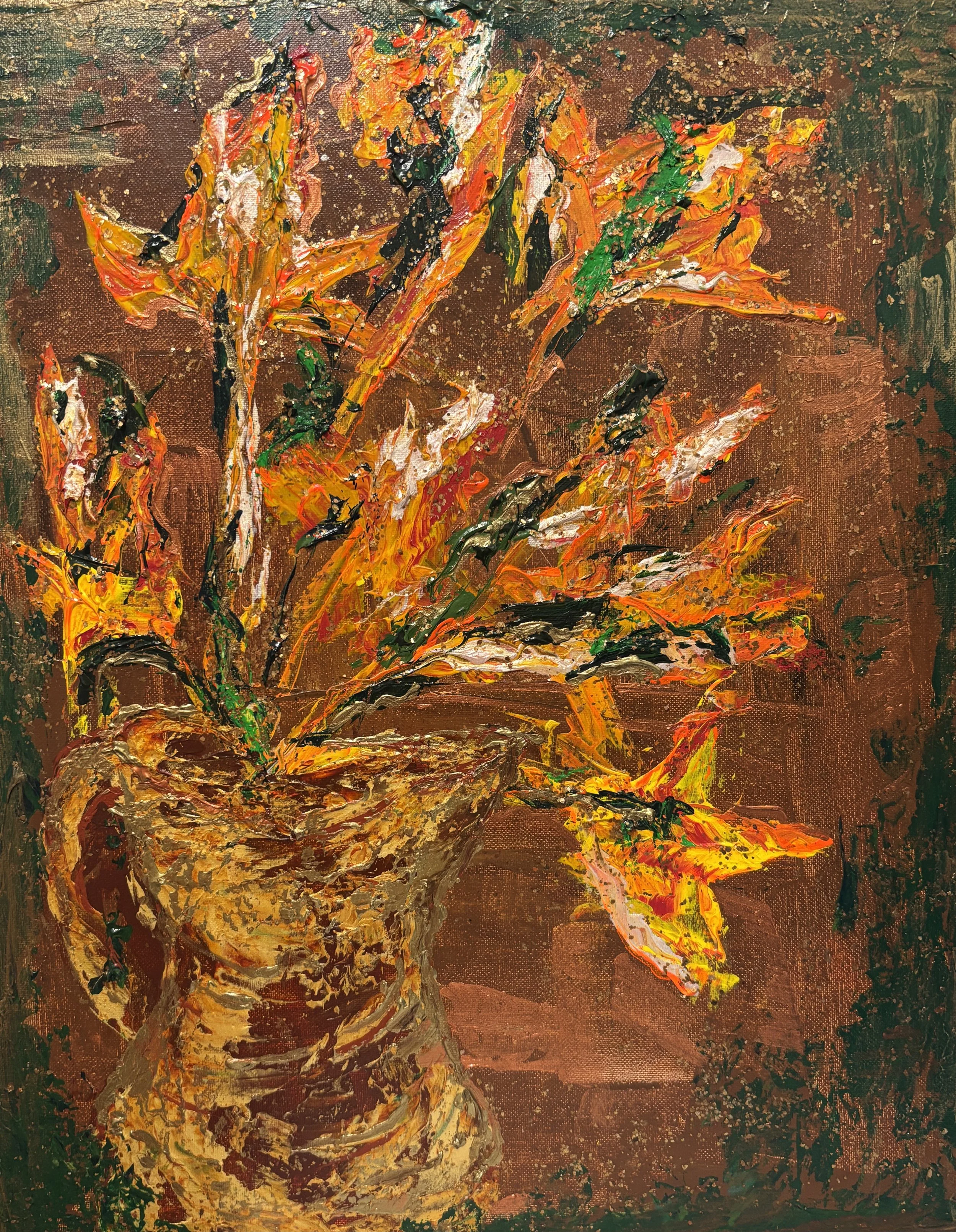 "Autumn Embers 3" Acrylic on canvas 16x20