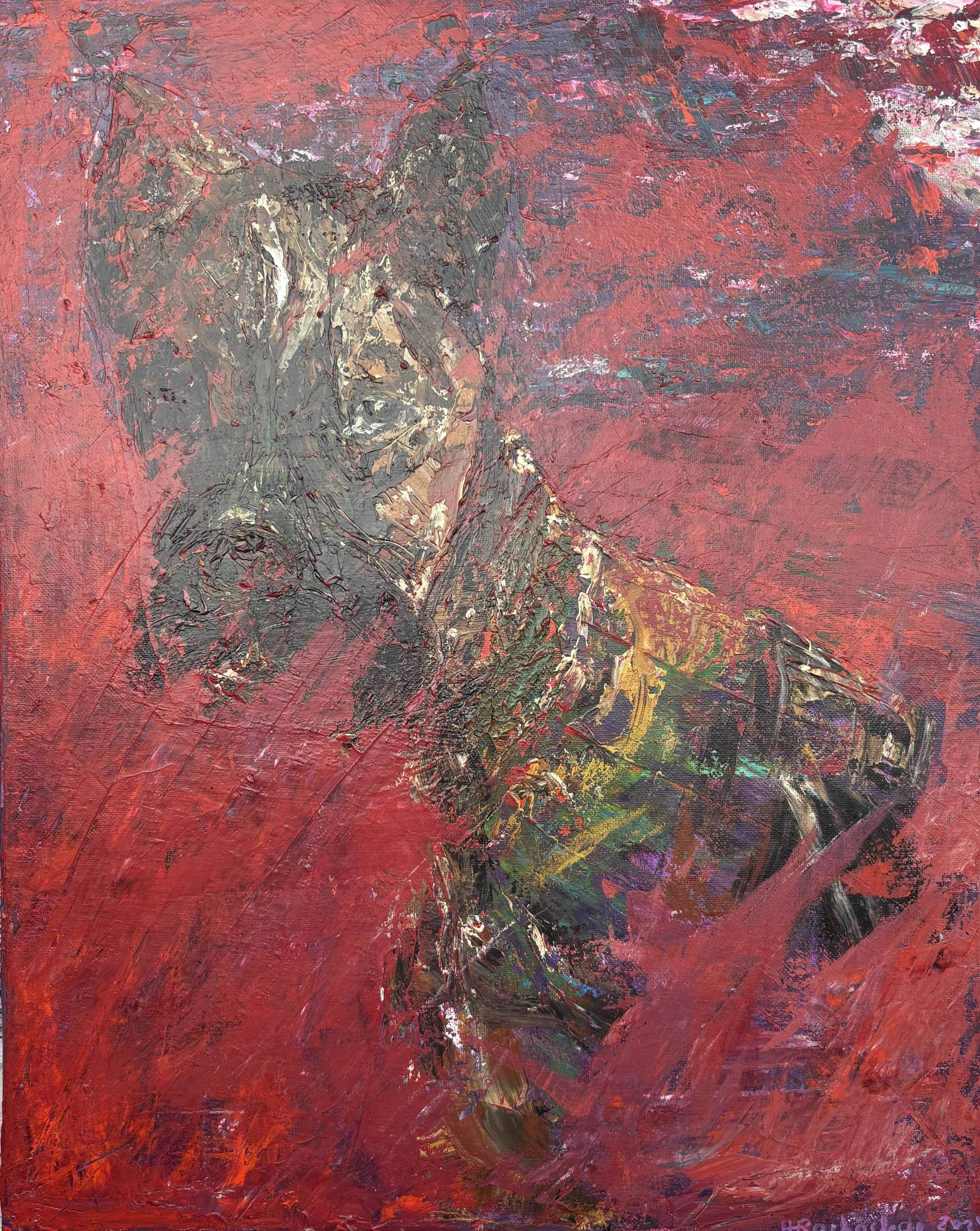 "Sagus: Your Spirit Will Never Be Broken." Acrylic on canvas 16x20