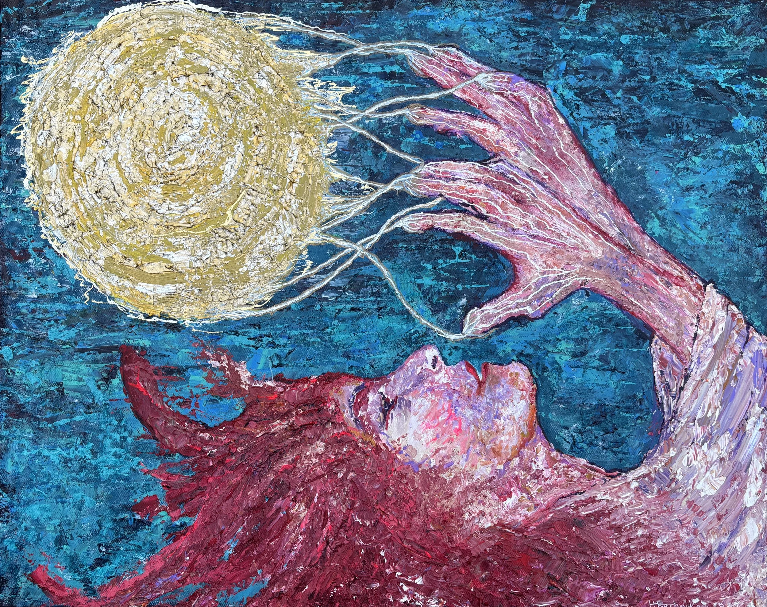 "Wishing On The Leo Moon" Acrylic on canvas 20x30