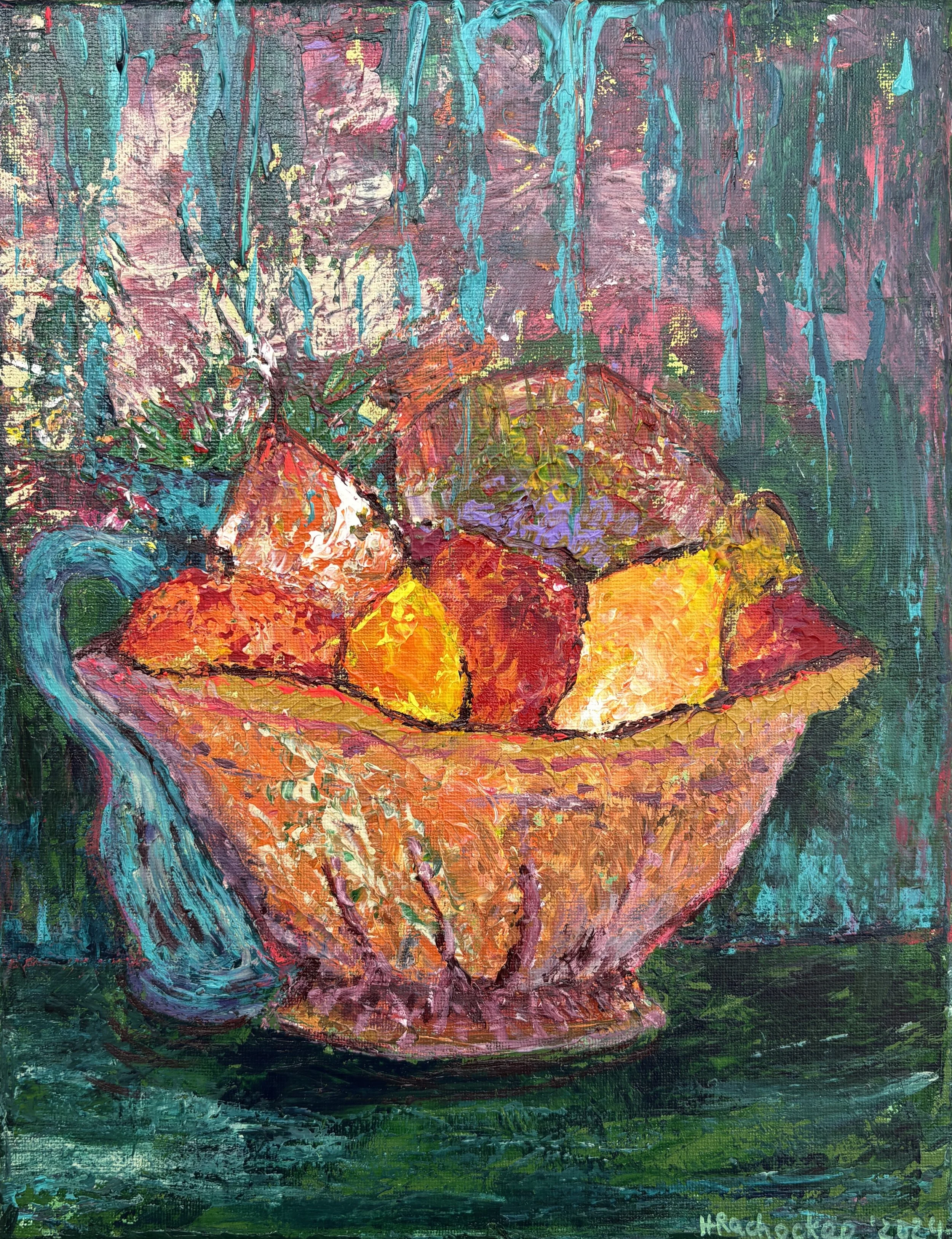 "Florida Fruitbowl" Acrylic on canvas 12x16