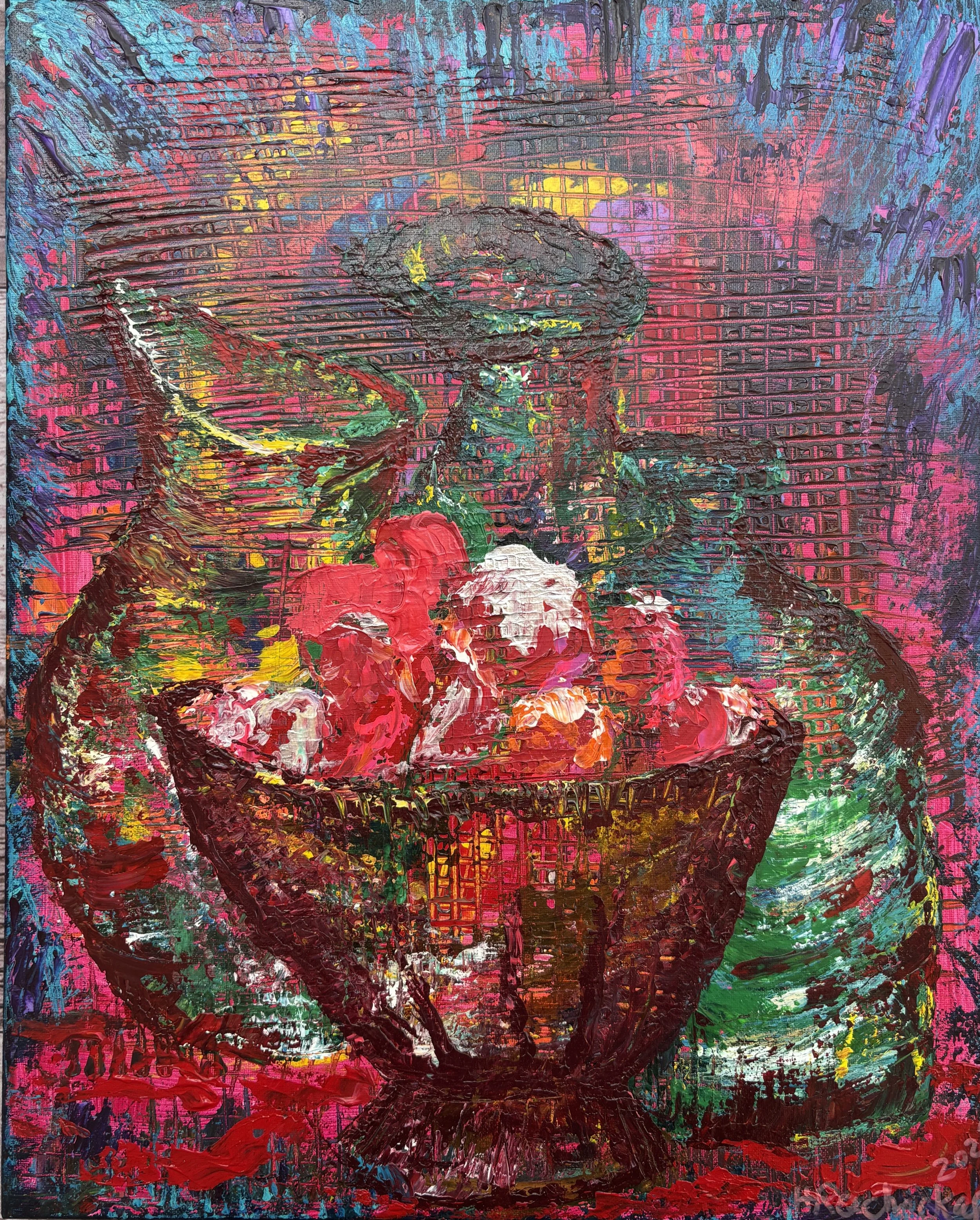 "Questionable Background" Acrylic on canvas 16x20