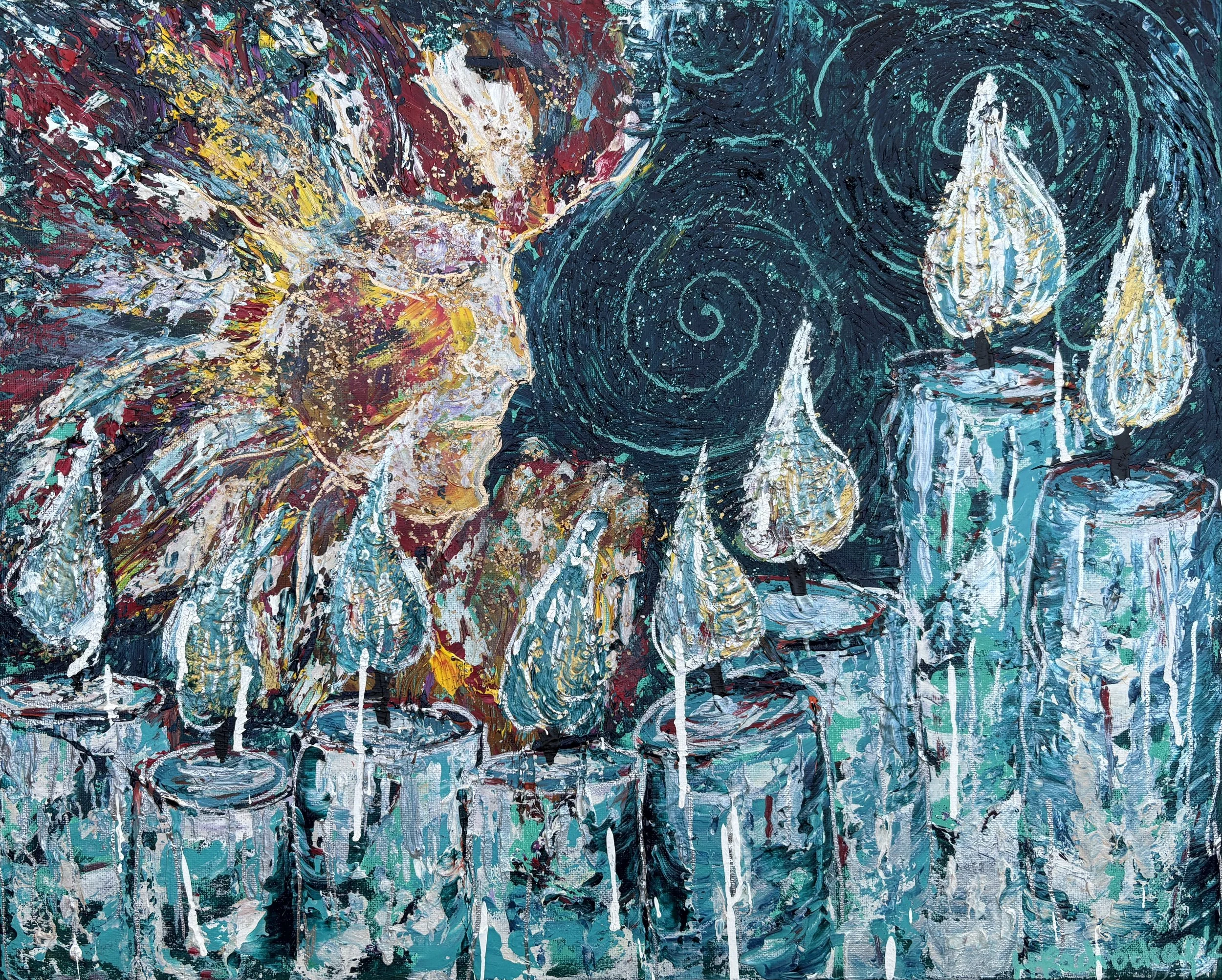 "Midnight Prayer" Acrylic on canvas 16x20