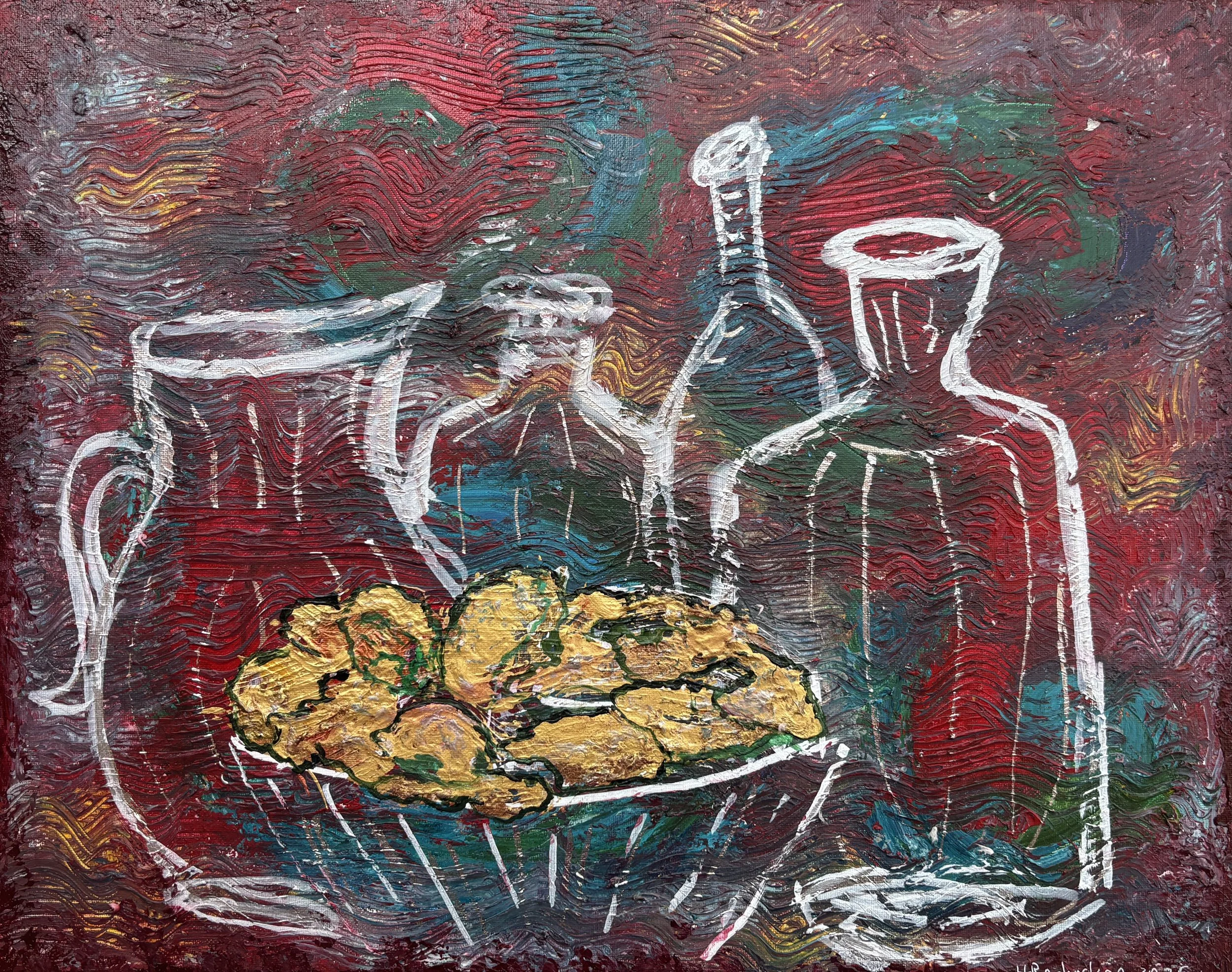 "Midas' Lunch" Acrylic on canvas 16x20