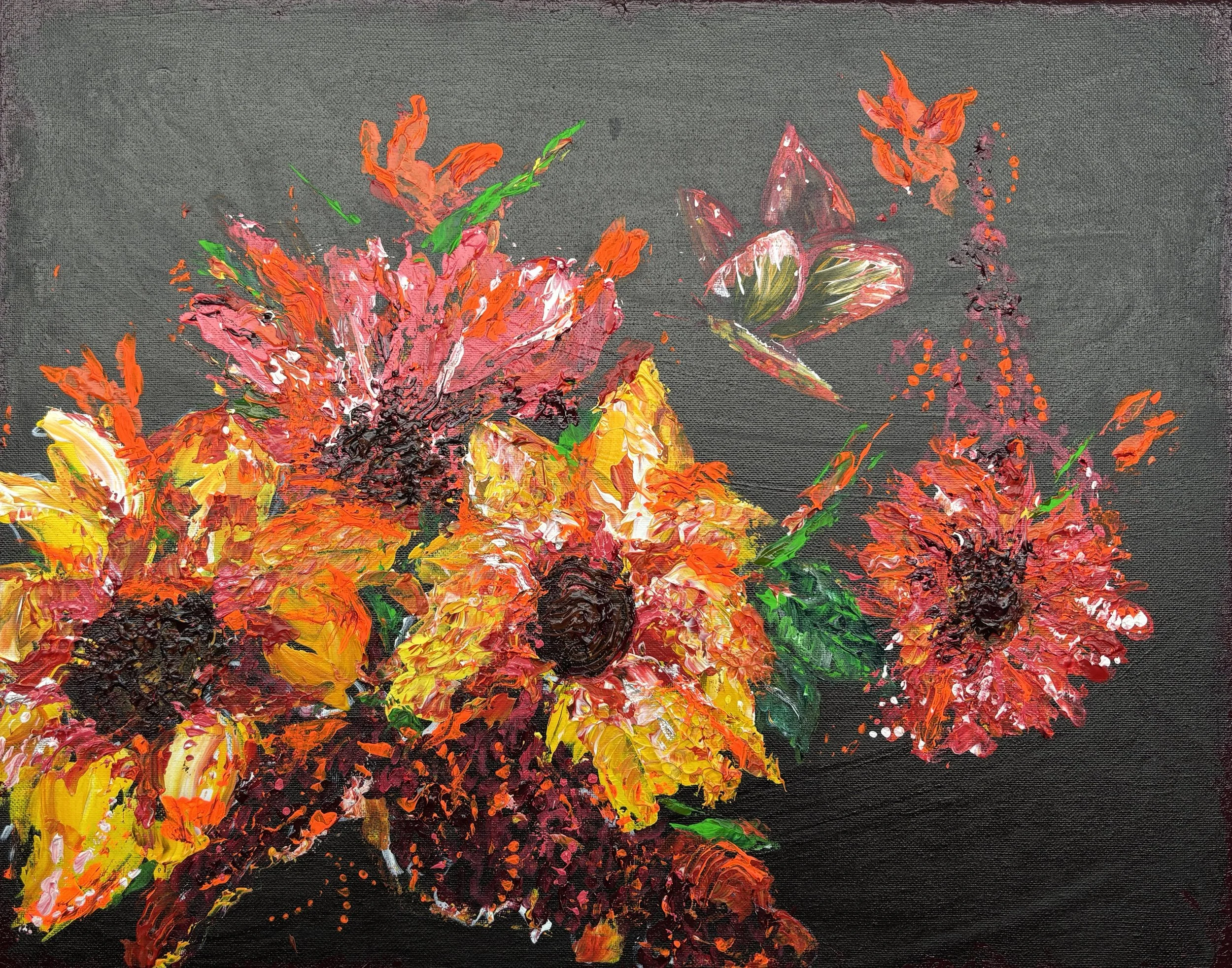"This Fall Gives Me Butterflies" Acrylic on canvas 20x16