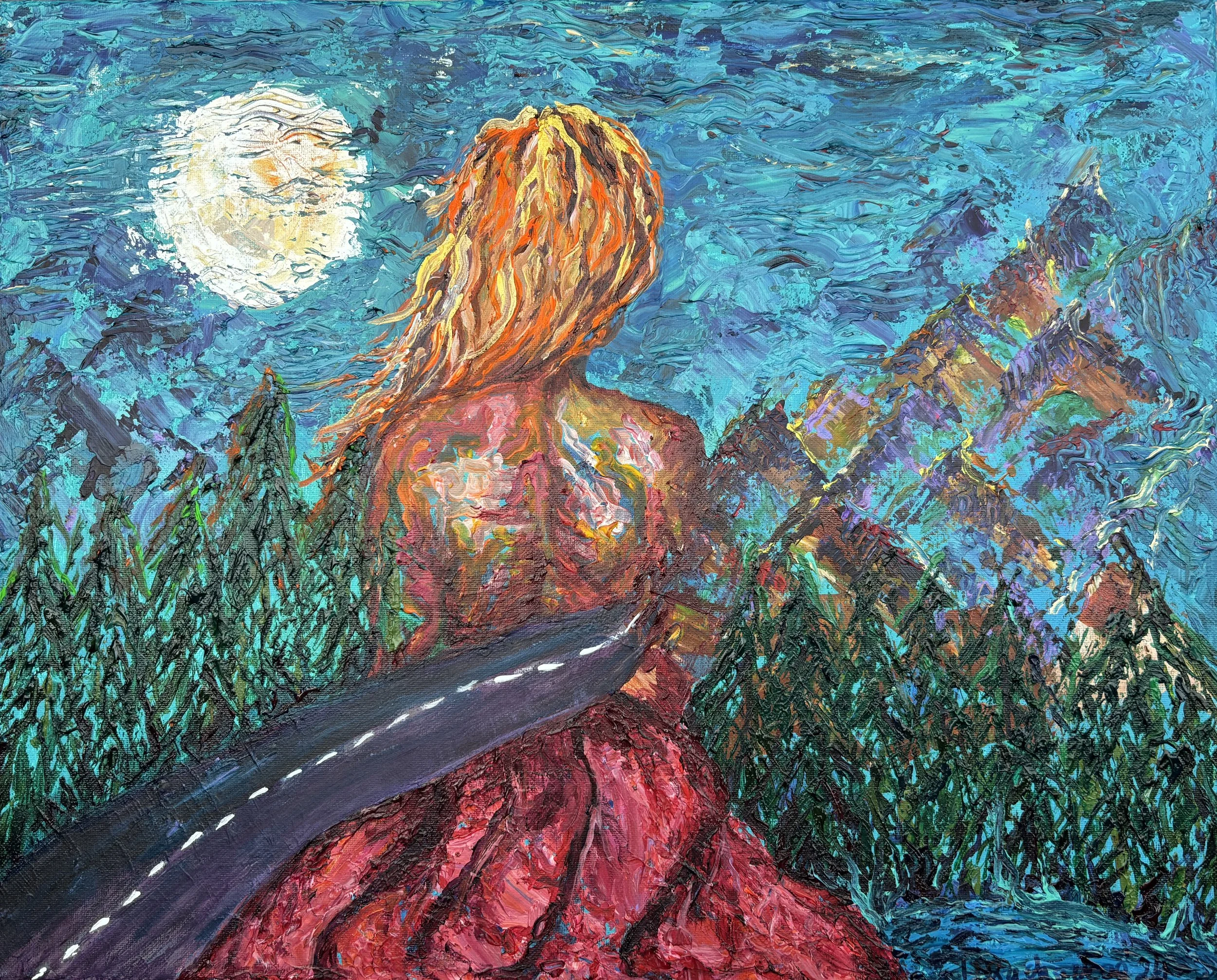 "Don't Look Back" Acrylic on canvas 16x20