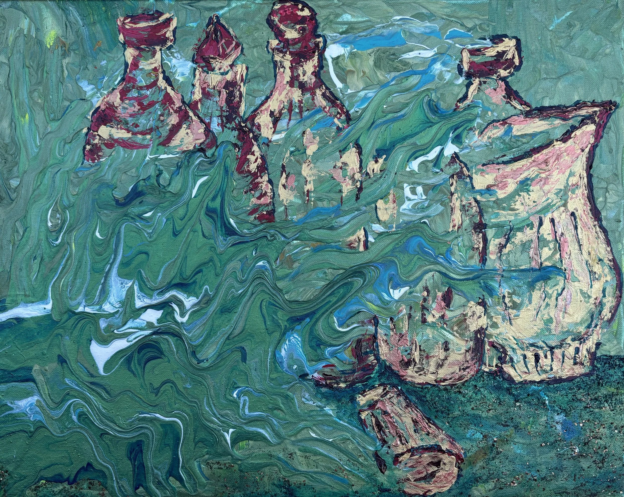 "Rumors Of A Flood" Acrylic on canvas 16x20