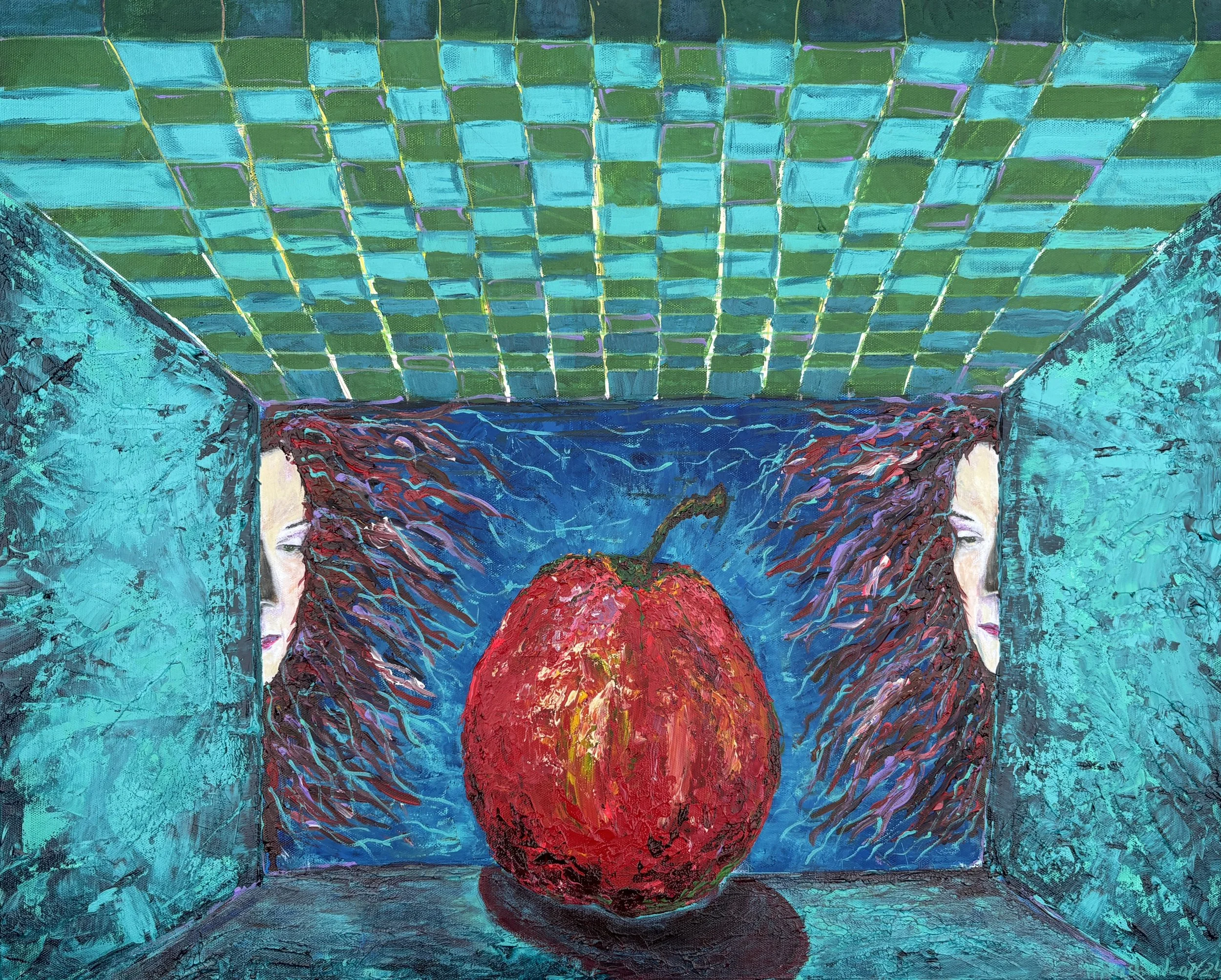 "In the Theatre of Duality" Acrylic on canvas 20x30