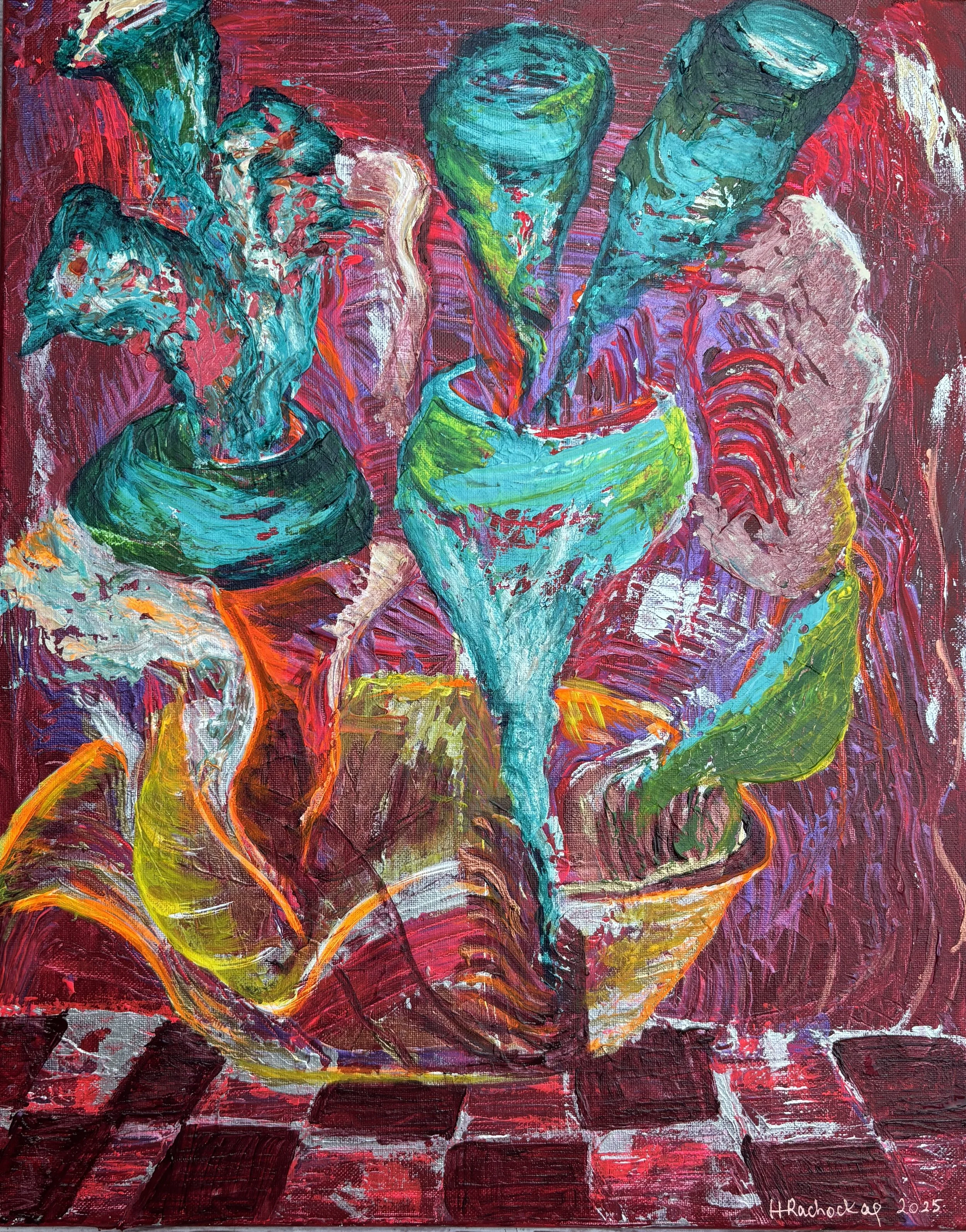 ""Bathtub Tornadoes" Acrylic on canvas 16x20