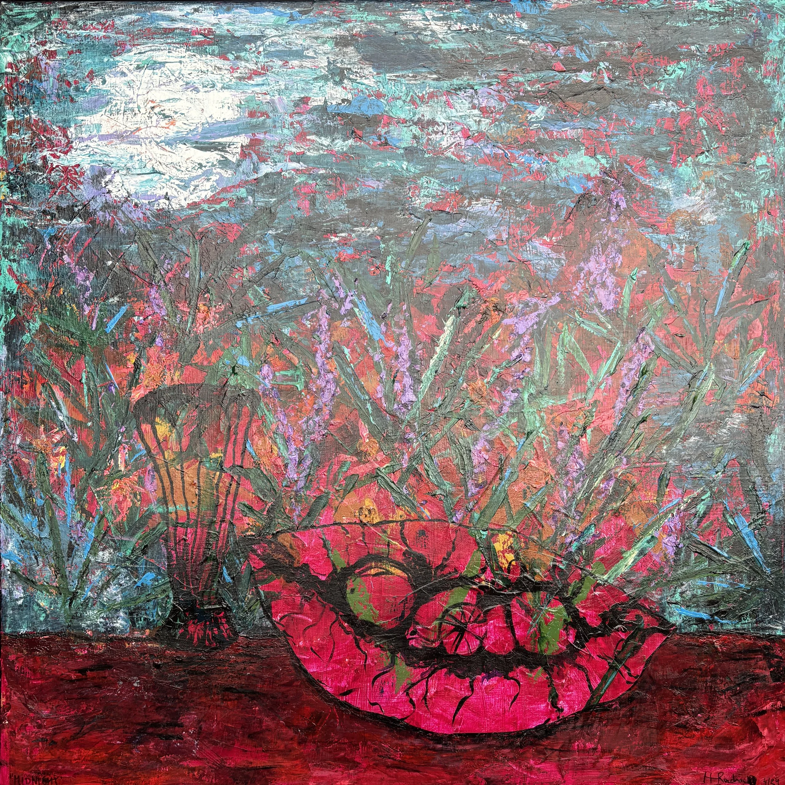 "Bowl Of Dreams At Midnight" Acrylic on canvas 36x36