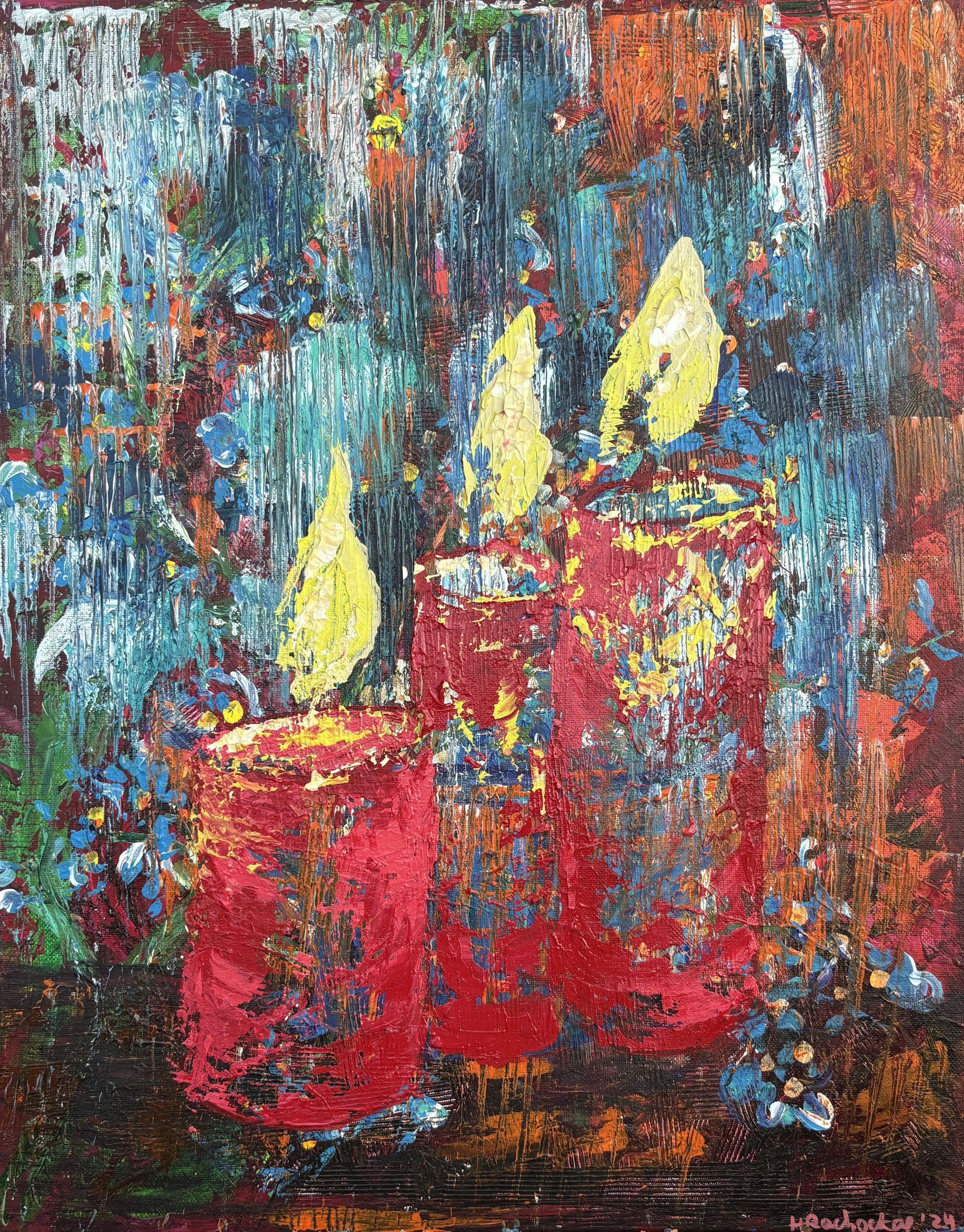 "Forget Me not" Acrylic on canvas 16x20