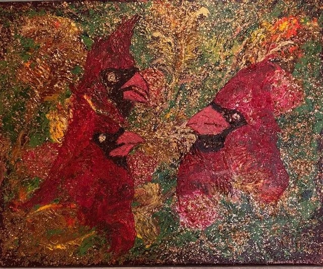 "Three's A Crowd" Acrylic on canvas 20x16