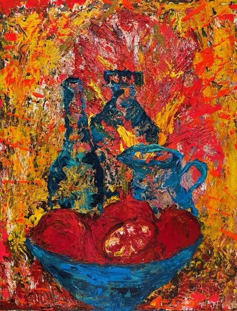 "Pomegrantes In Pompeii" Acrylic on canvas 20x16