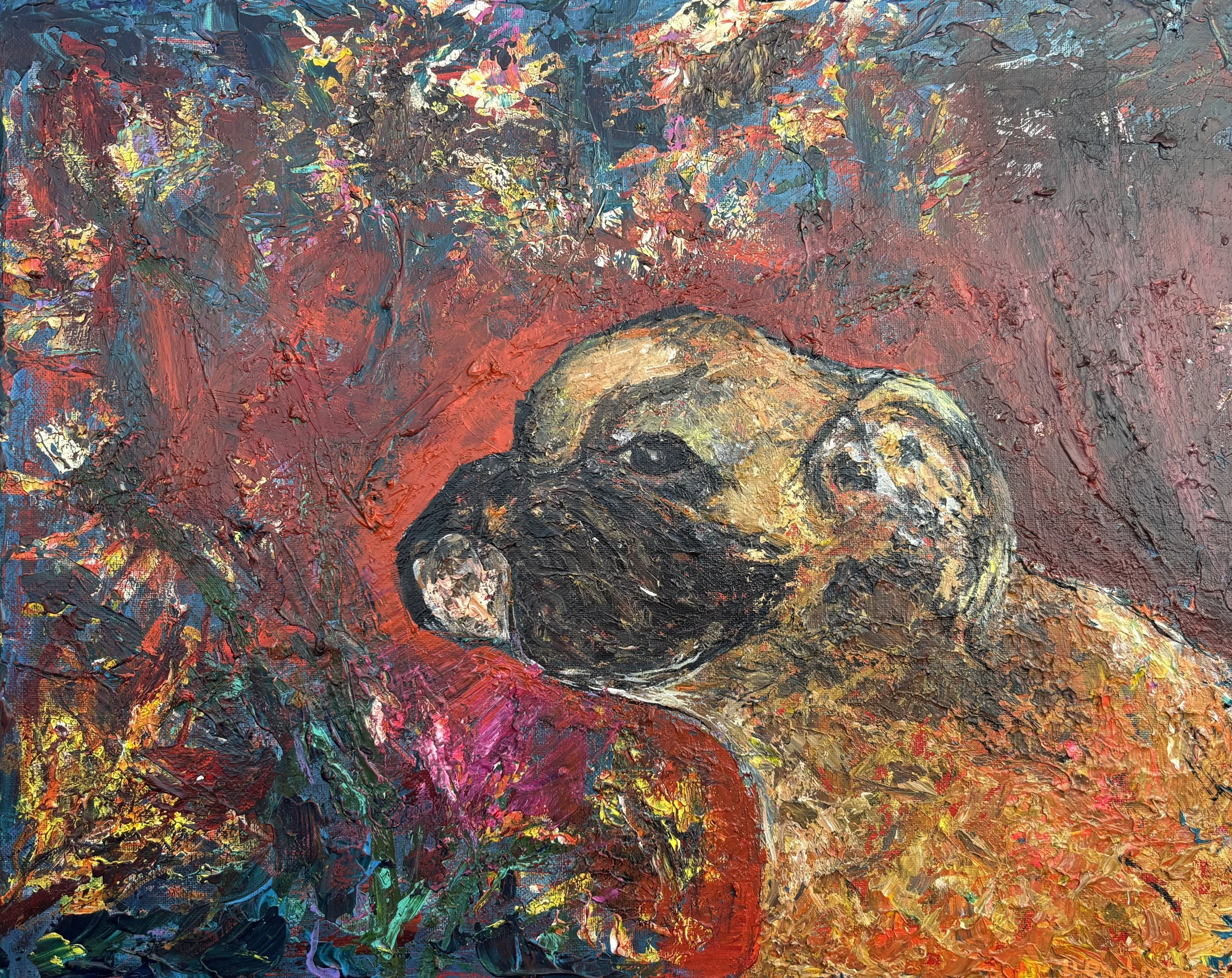 "Max: What's That Smell?" Acrylic on canvas 16x20