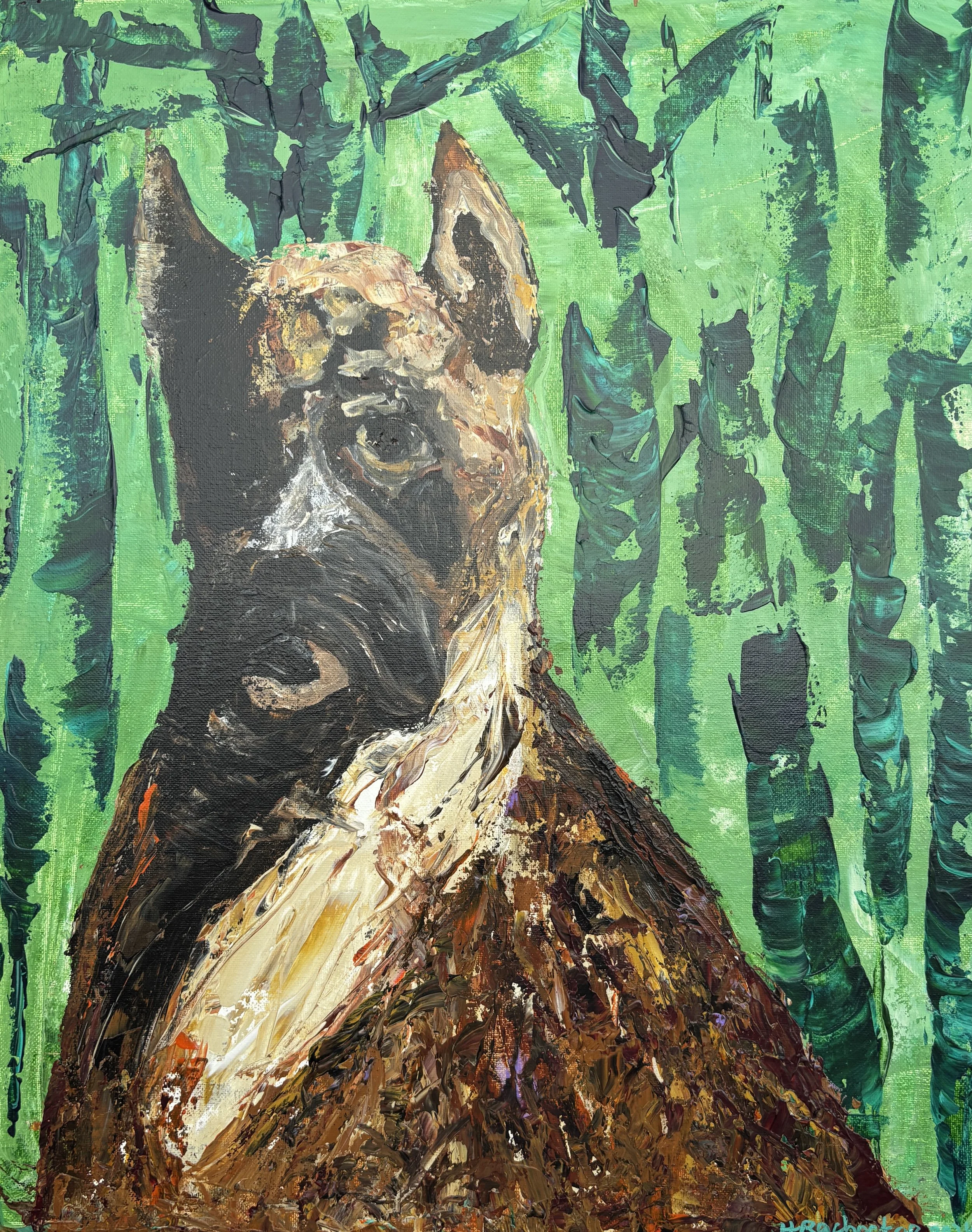 "Maksio, The Gentle Giant" Acrylic on canvas 16x20