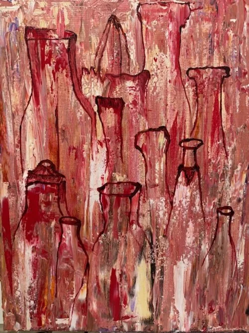 "Empty Vessels In The Land Of Abstraction" Acrylic on canvas 20x16