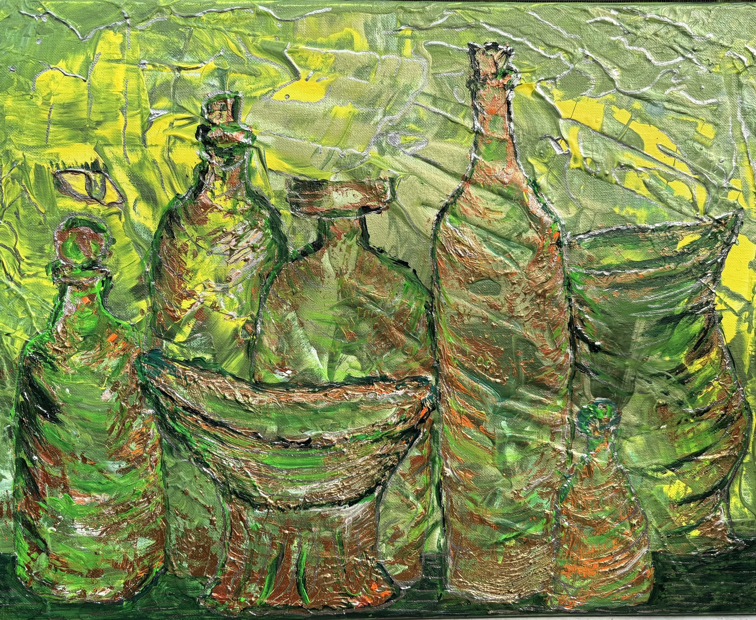"Empty Vessels And The Sun" Acrylic on canvas 20x16