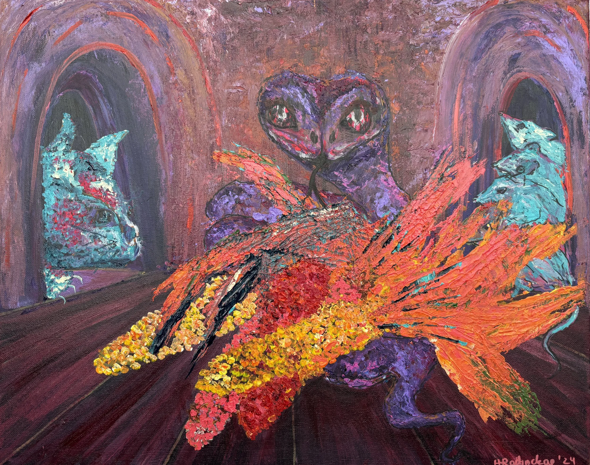 "Who's for Dinner?" Acrylic on canvas 16x20