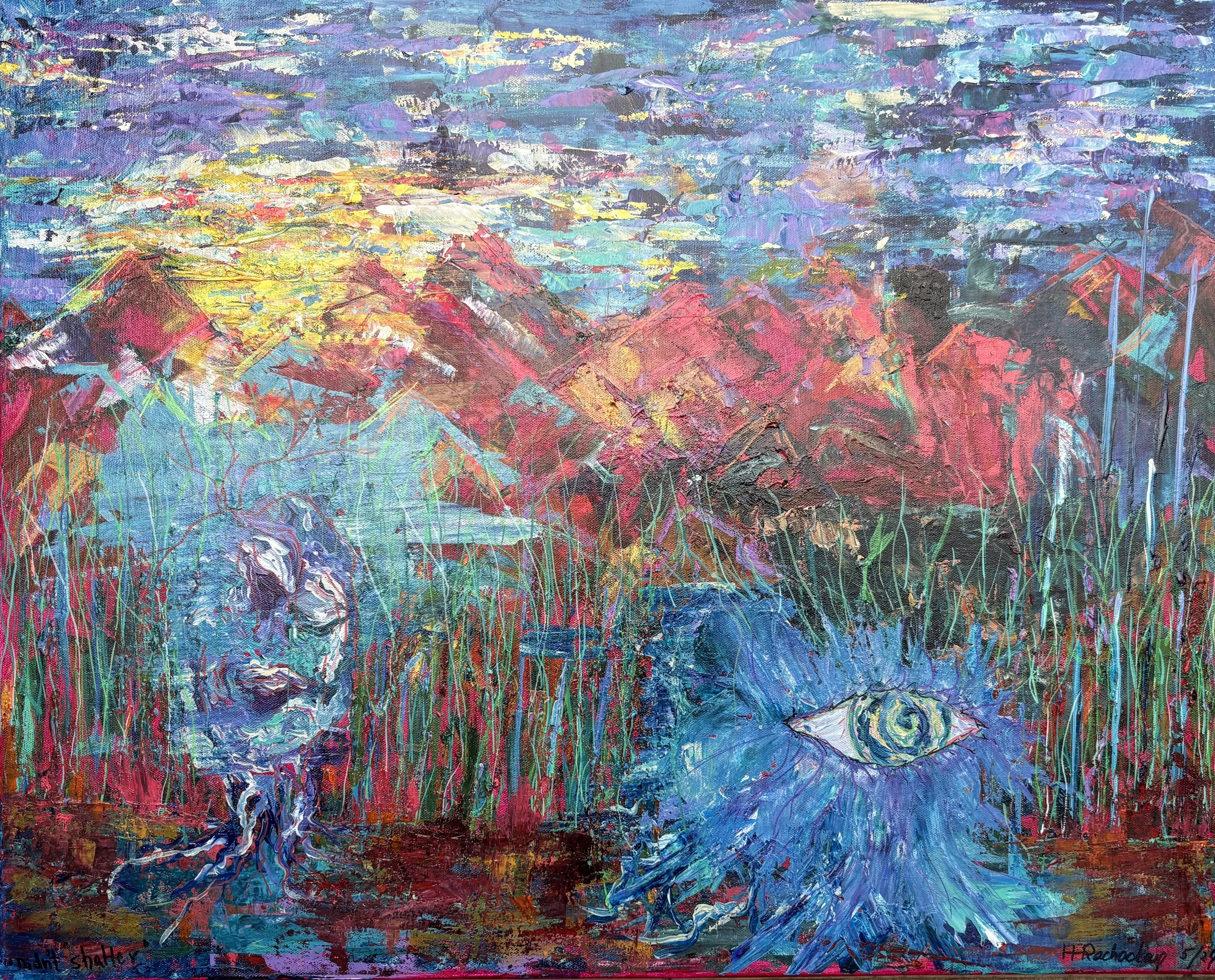 "The Furry Eye" Acrylic on canvas 20x30