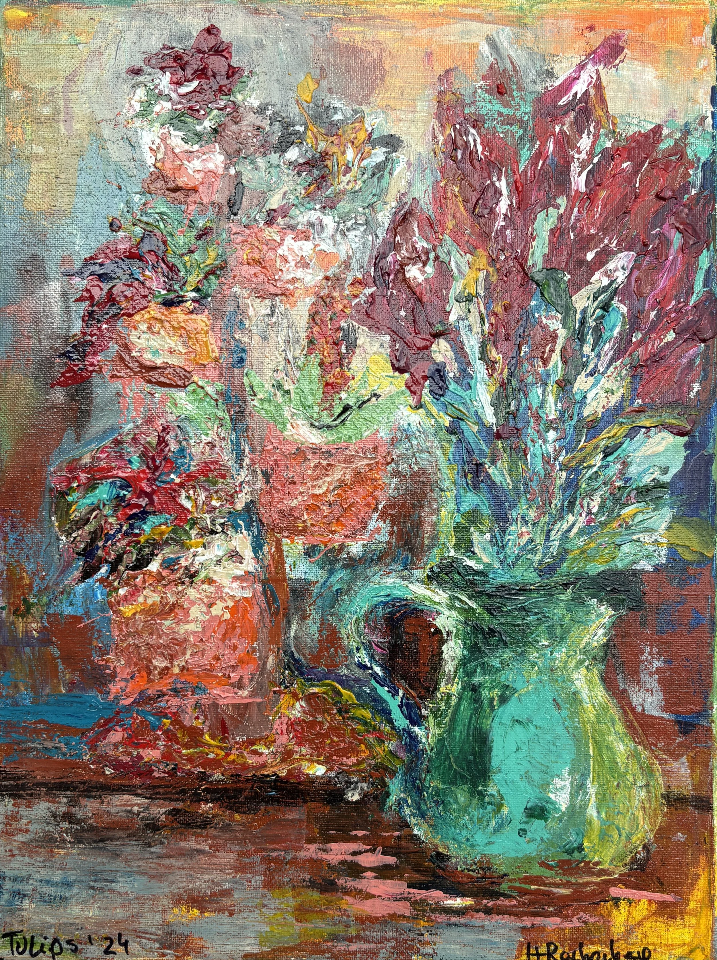 "Red Tulips" Acrylic on canvas 12x16